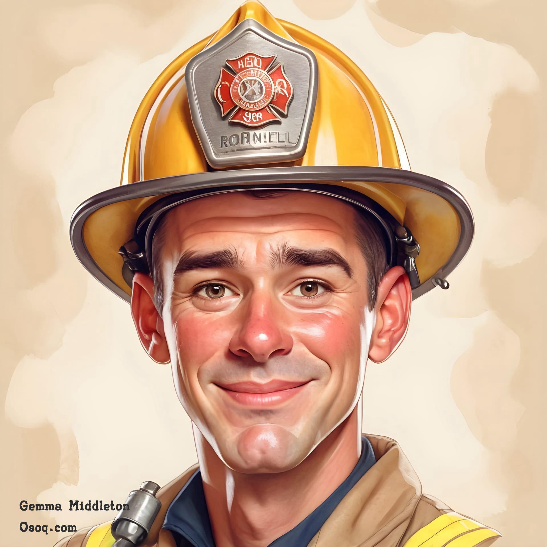 Firefighter caricature 11