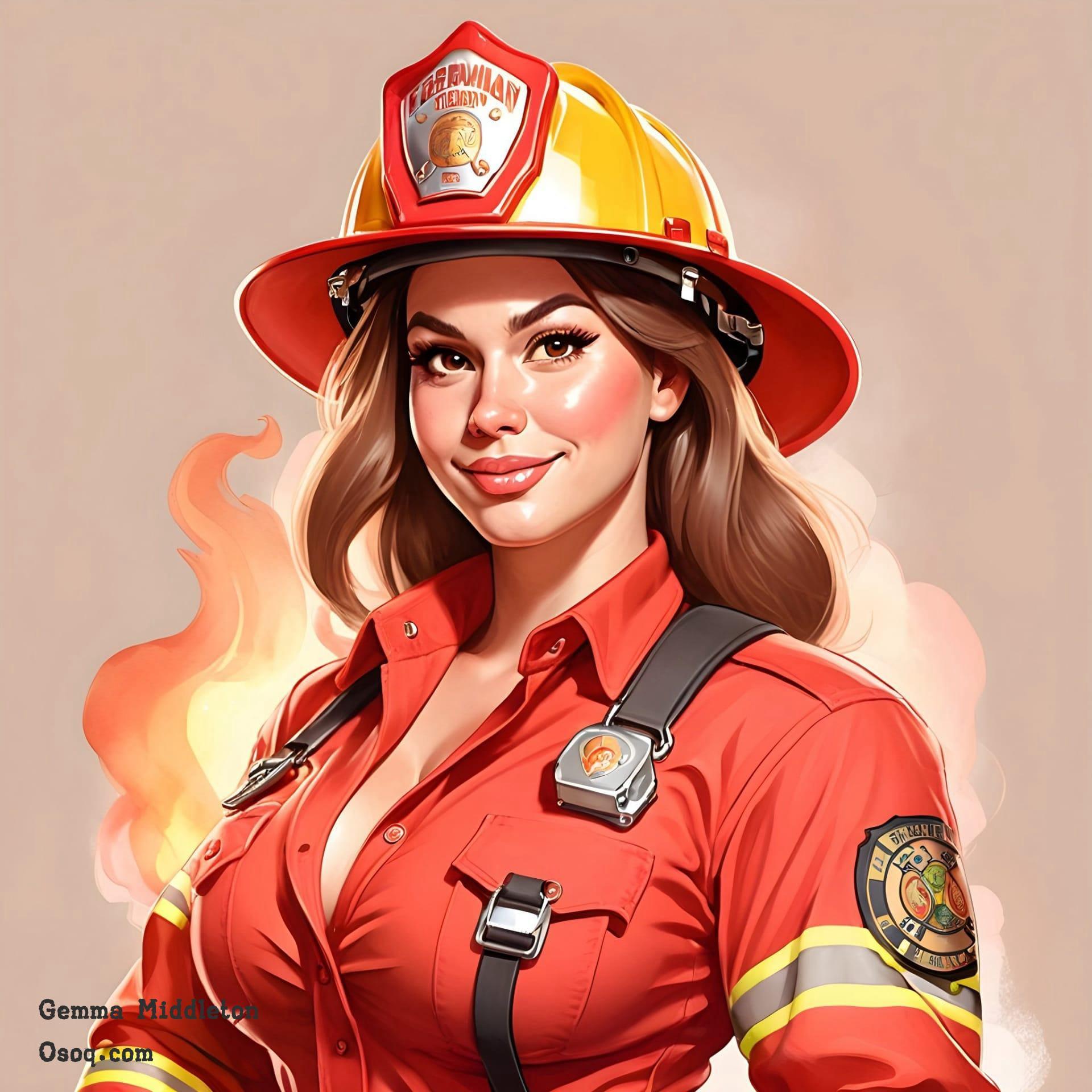 Firefighter caricature 12