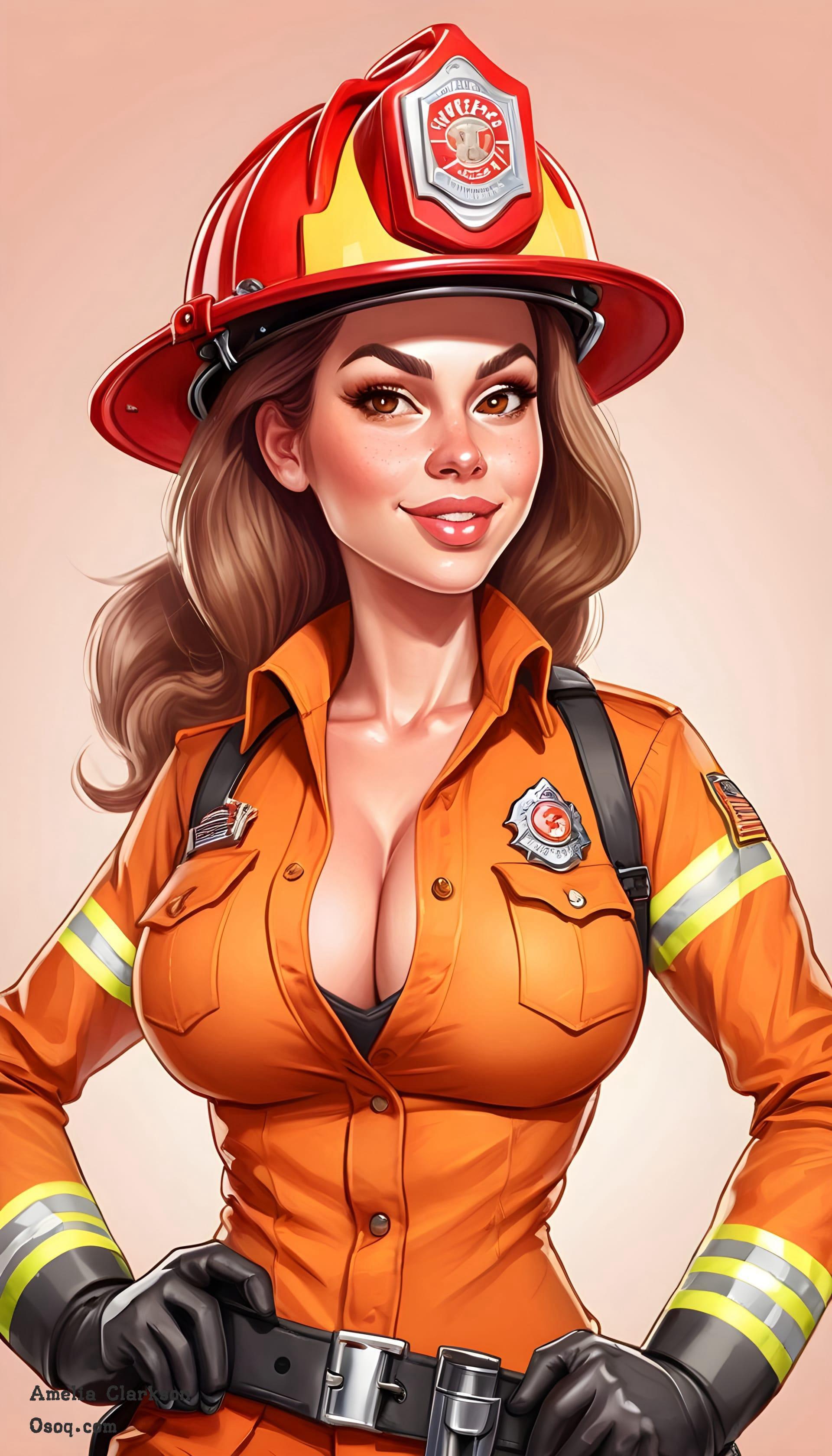 Firefighter caricature 13