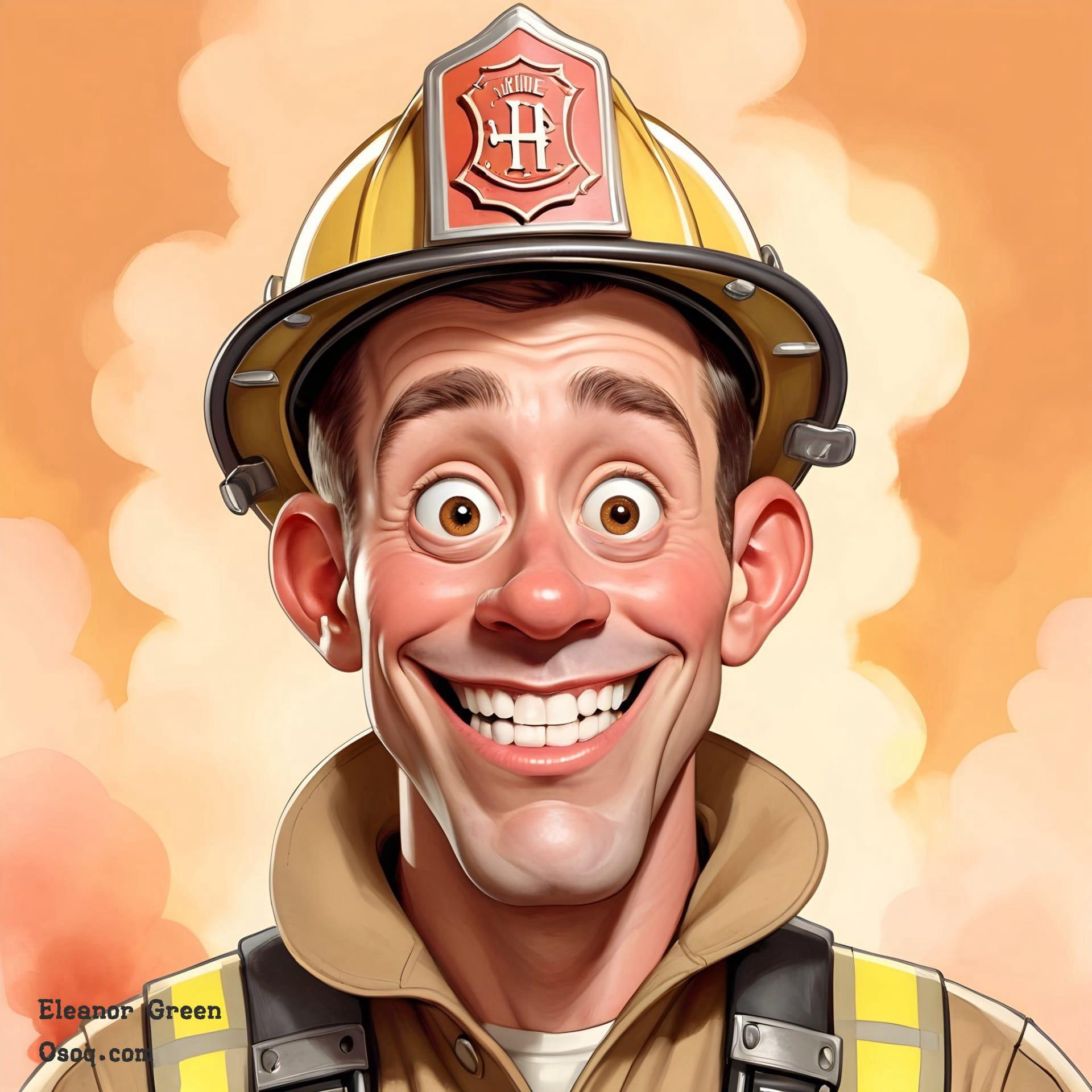 Firefighter caricature 14