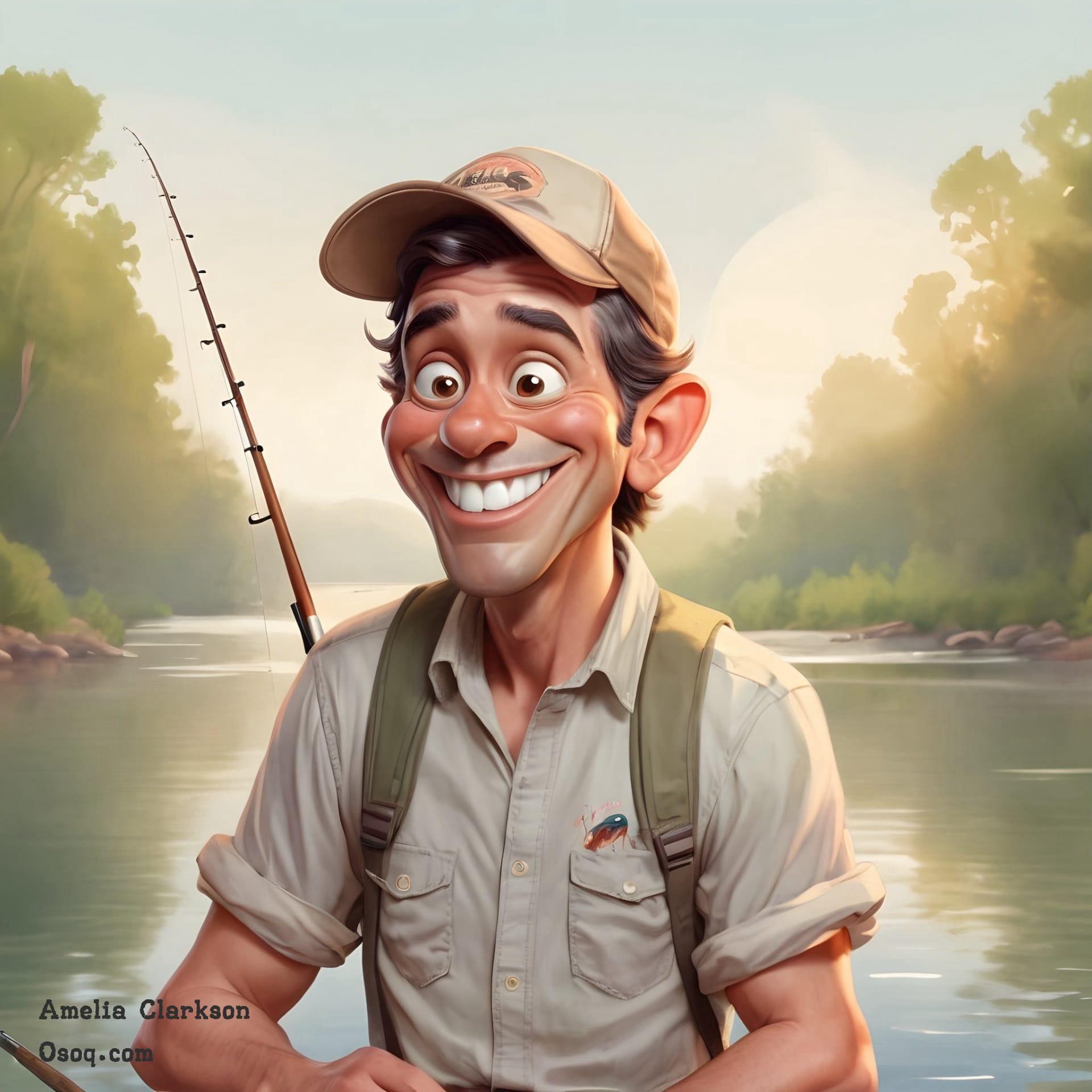 Fisherman caricature 05