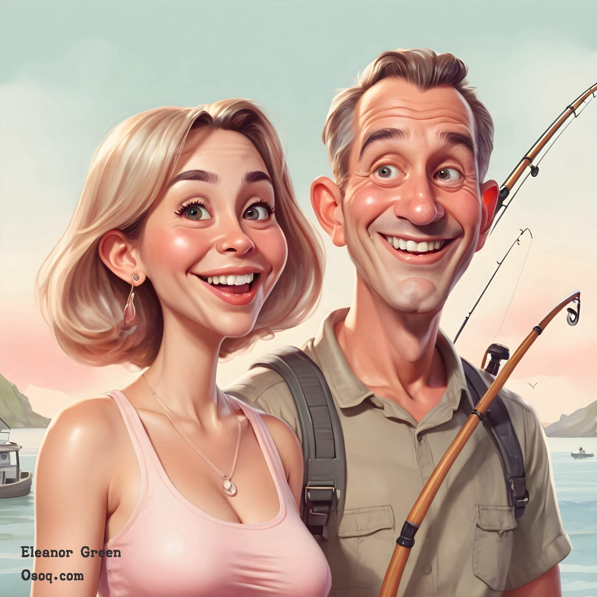 Fisherman caricature 10