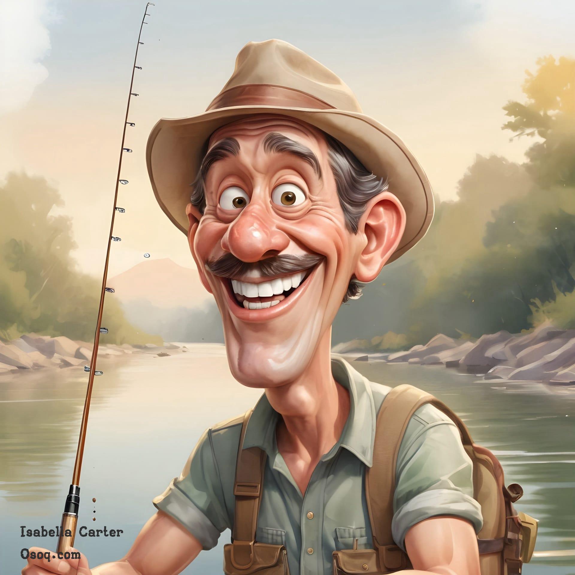 Fisherman Caricature | osoq.com