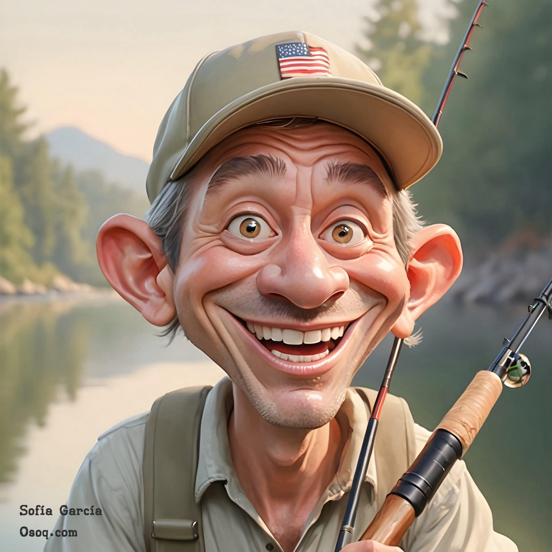 Fisherman Caricature | osoq.com