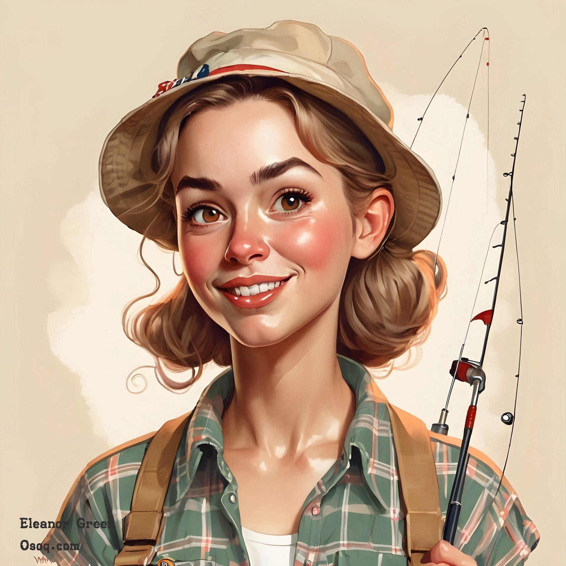 Fishing caricature 04