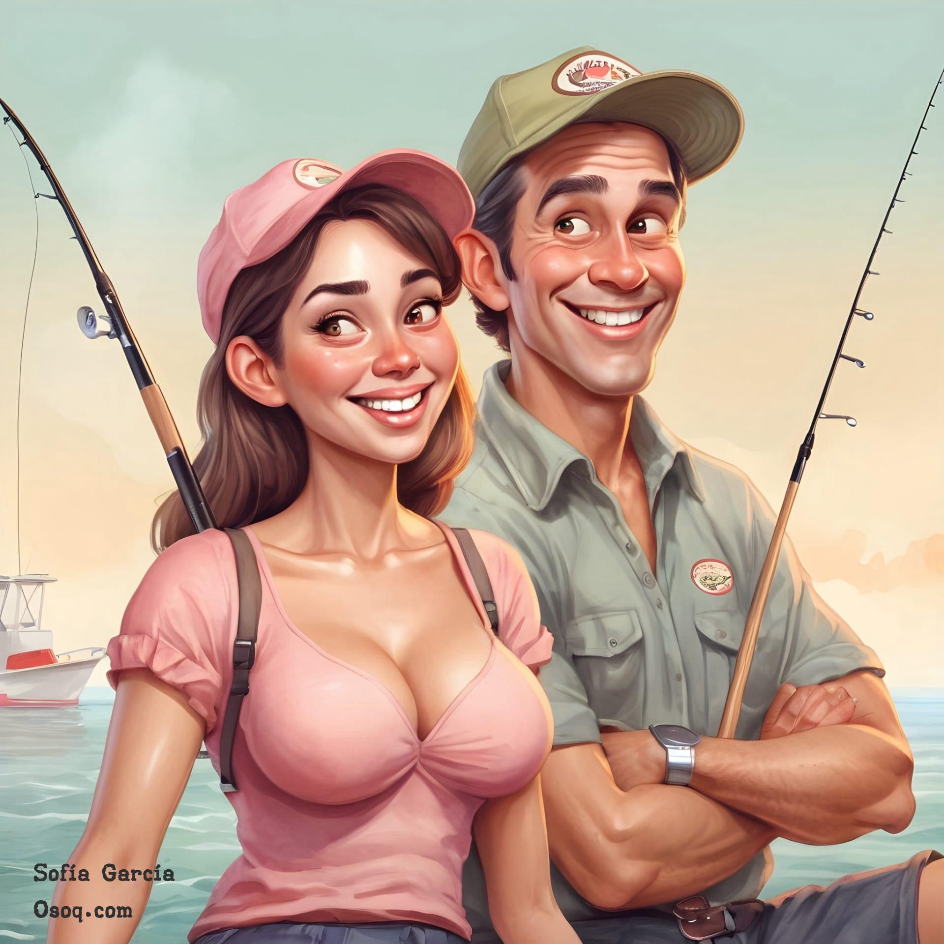 Fishing caricature 11