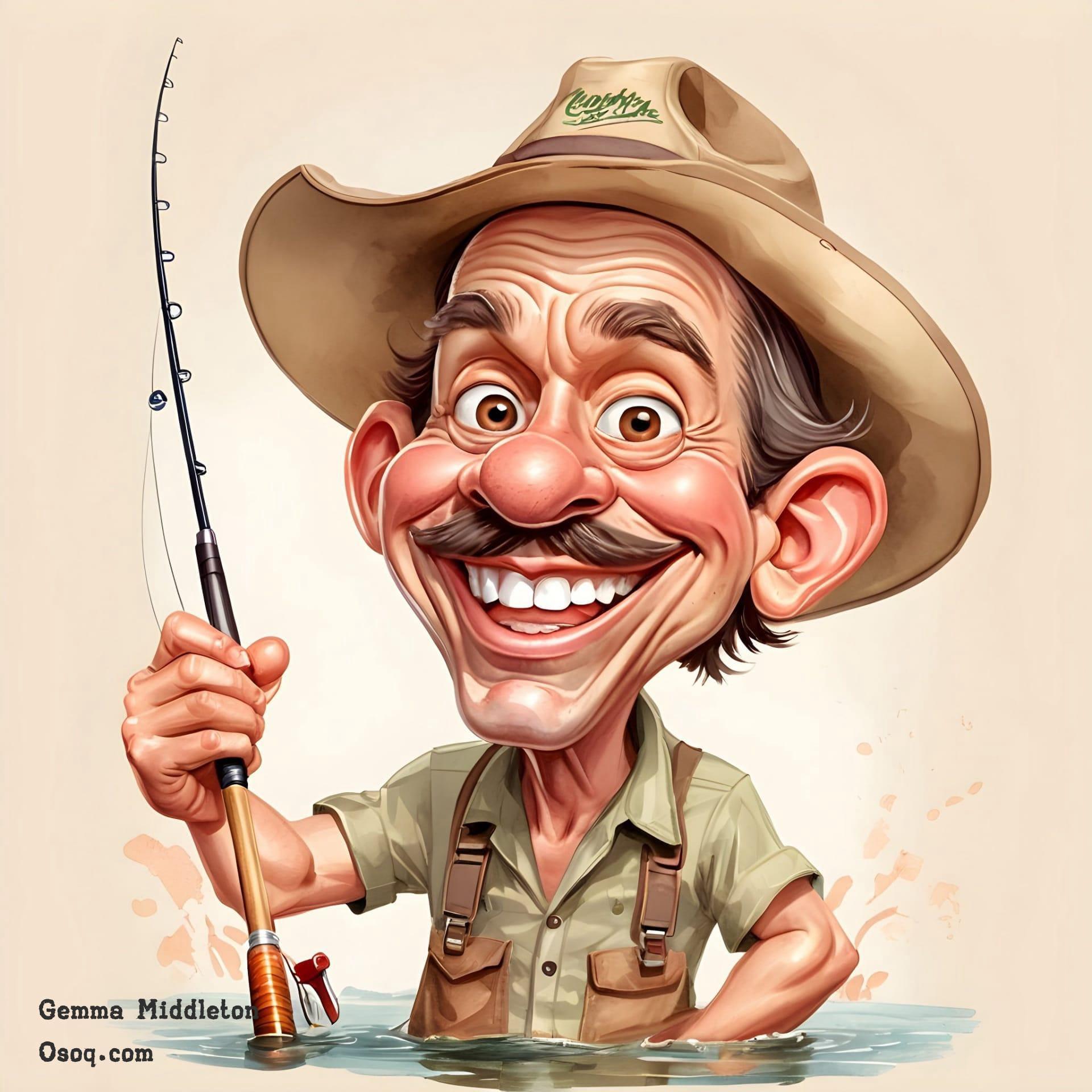 Fishing caricature 17