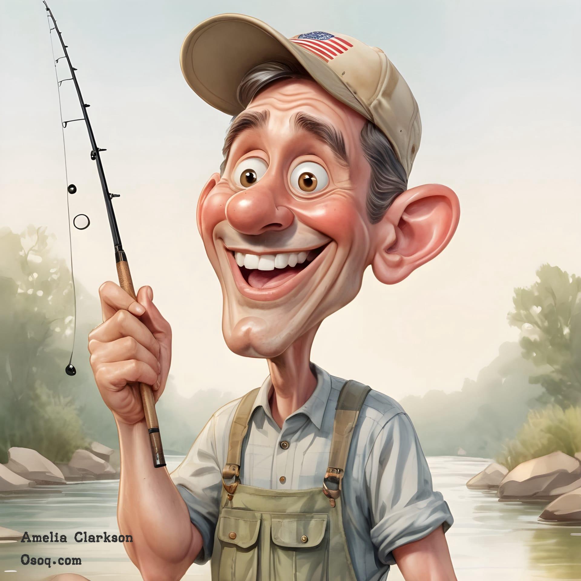 Fishing caricature 18