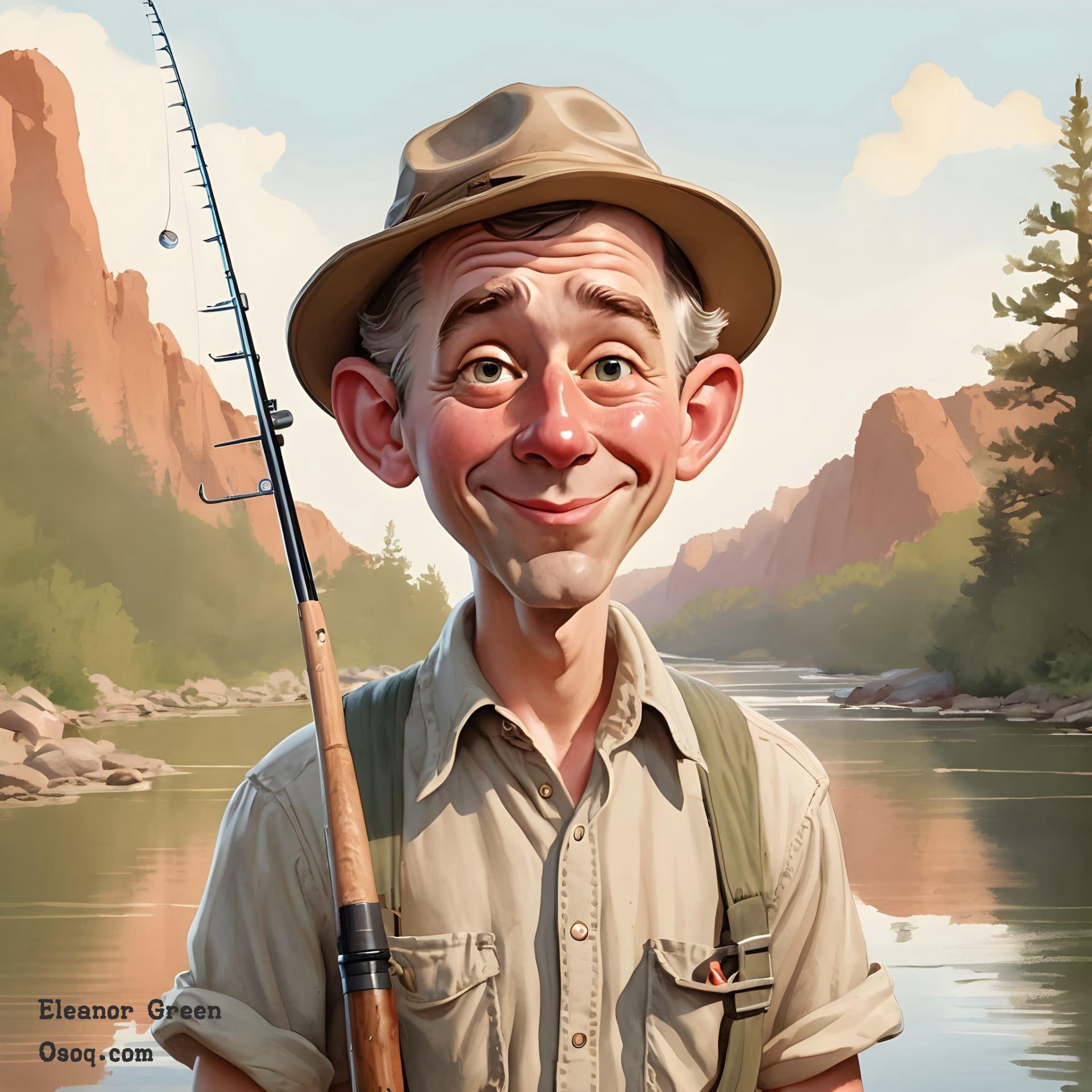 Fishing caricature 19