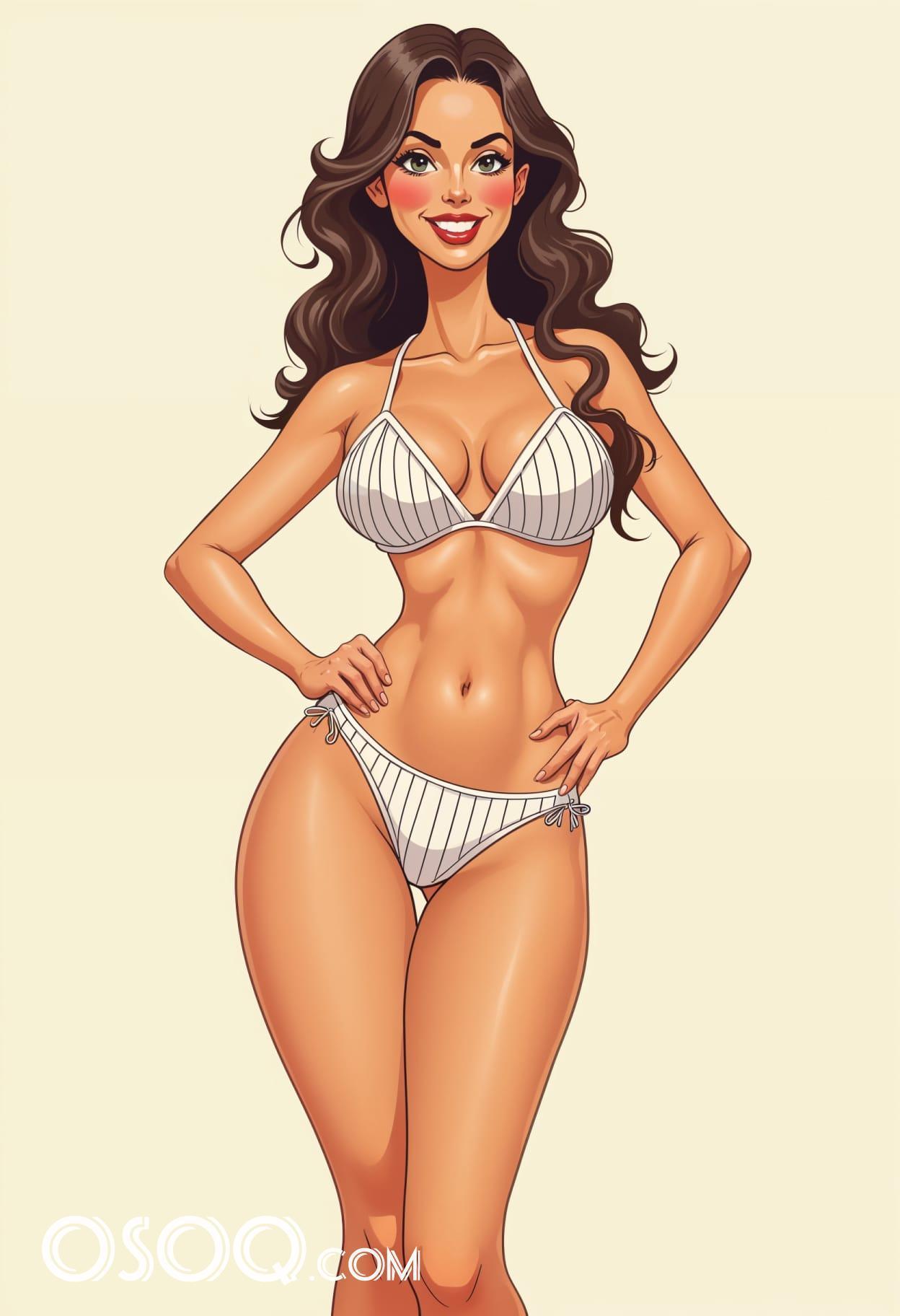 Free art sports girl cartoon caricature drawing 11