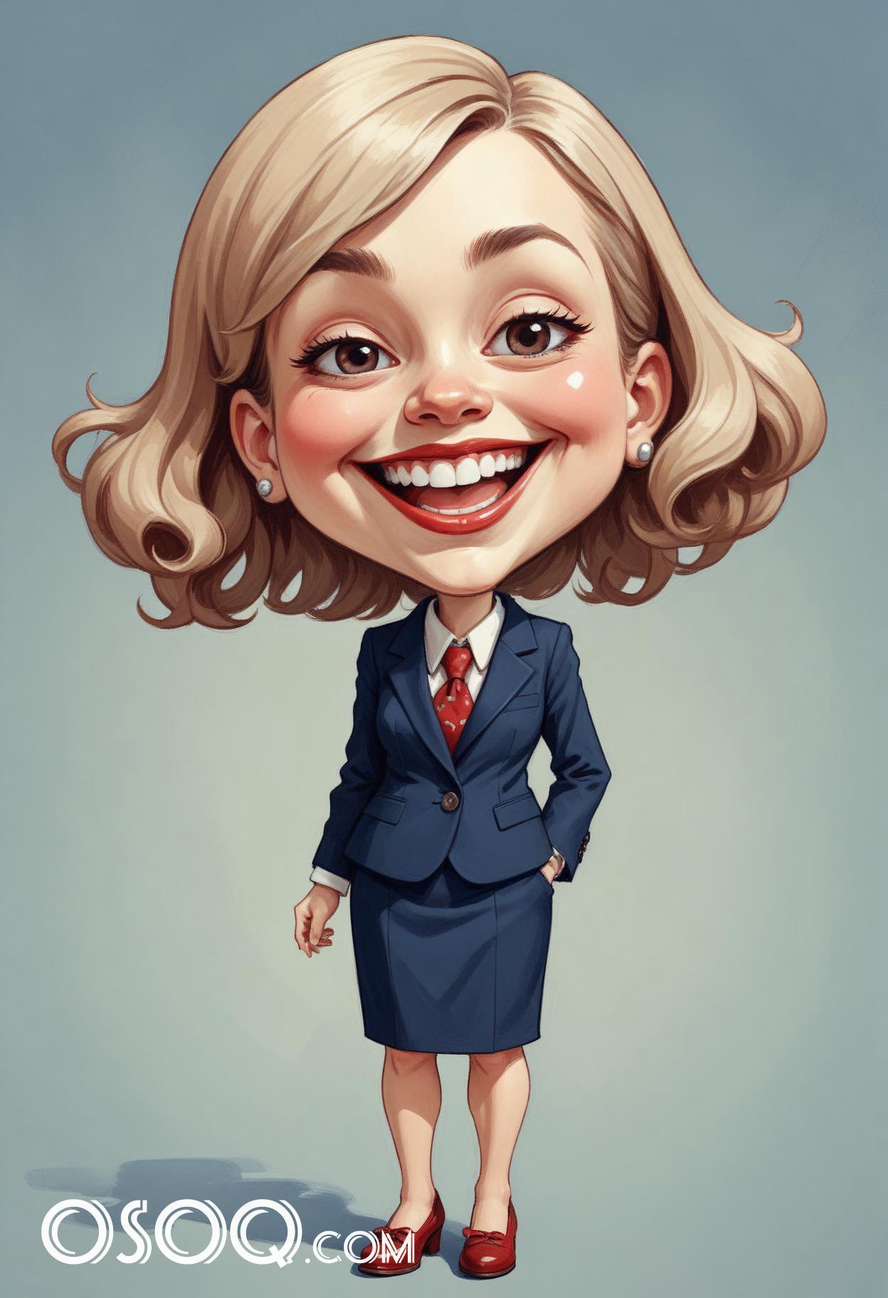 Funny business cartoon caricature drawing 16