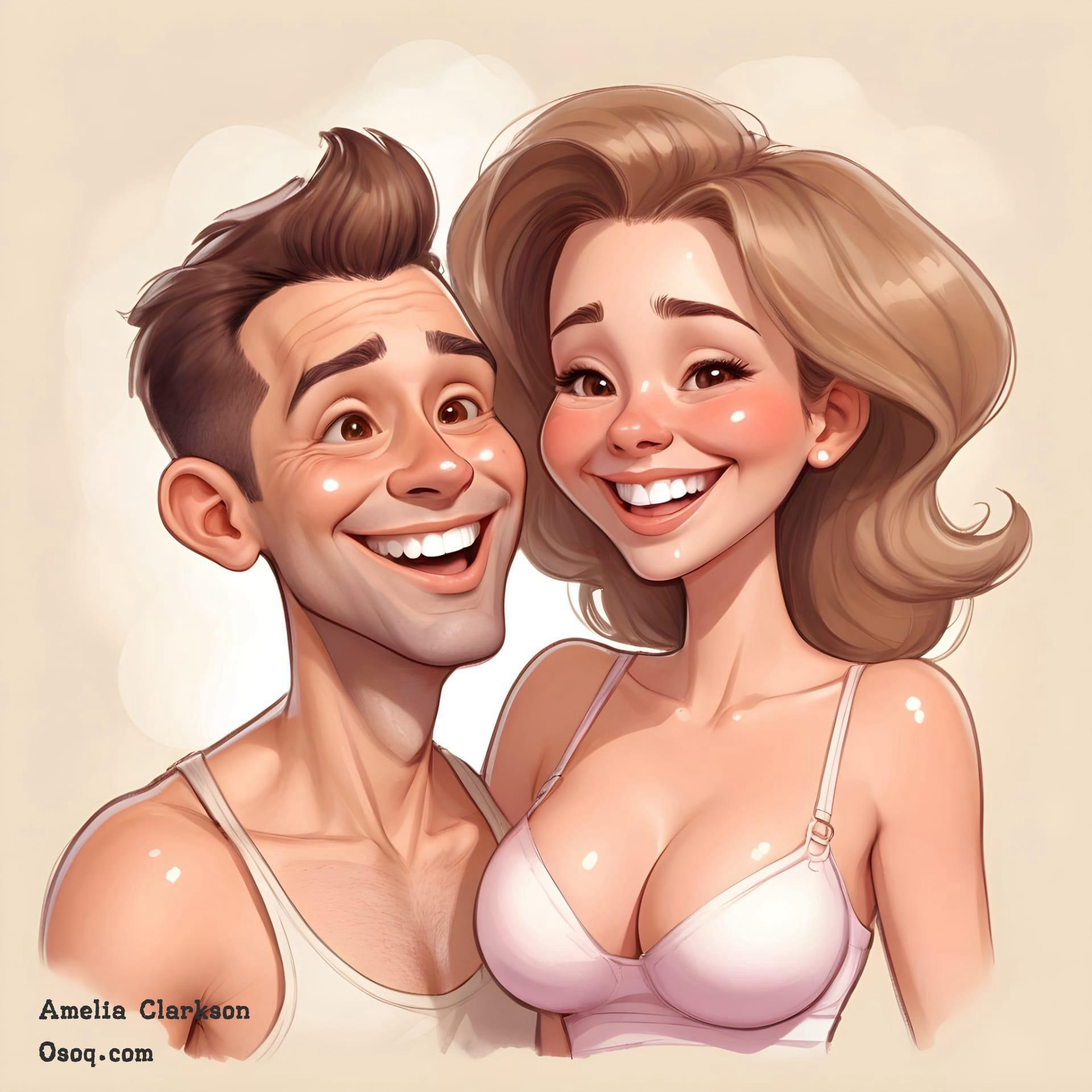 Funny caricature drawing 20