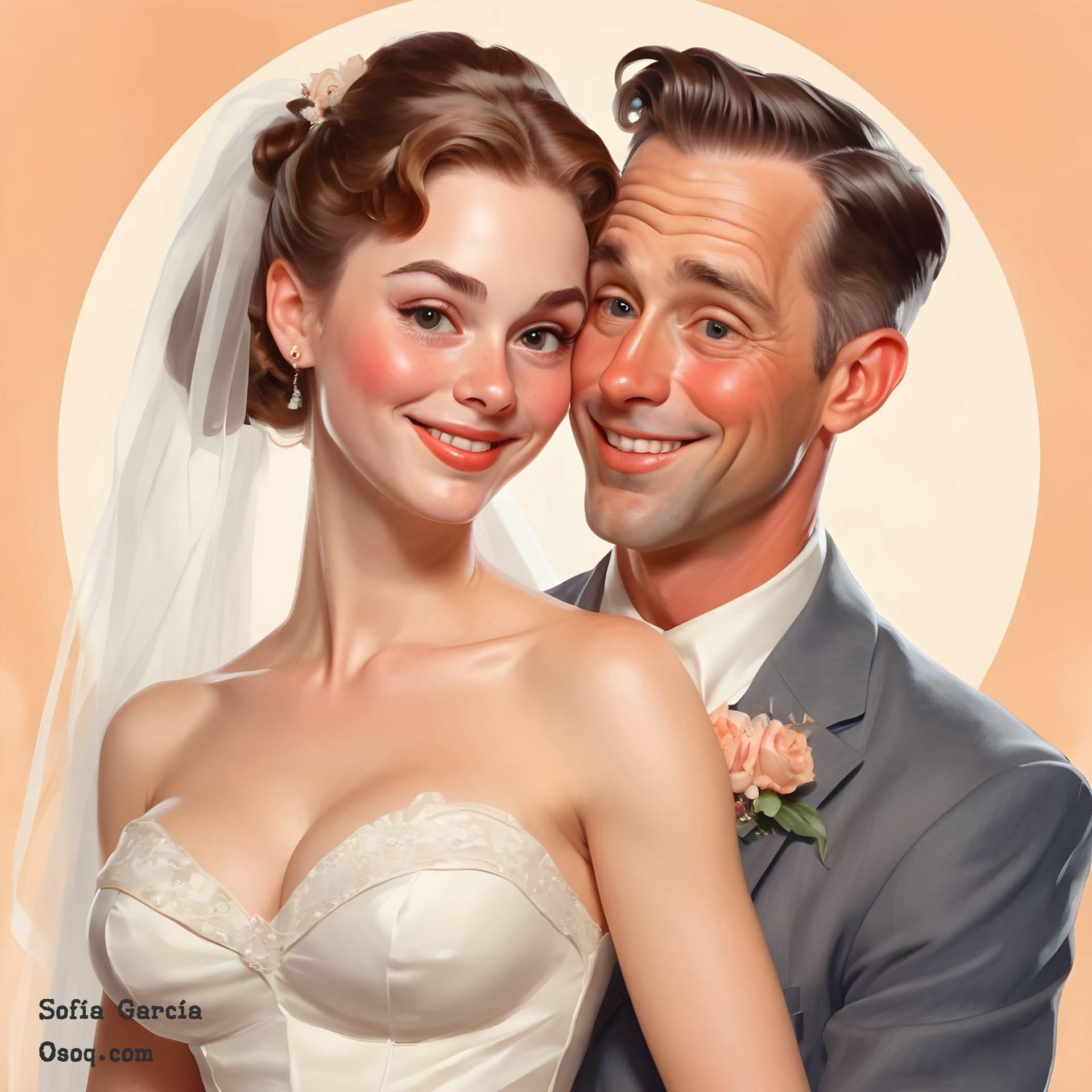 Funny wedding caricature 12