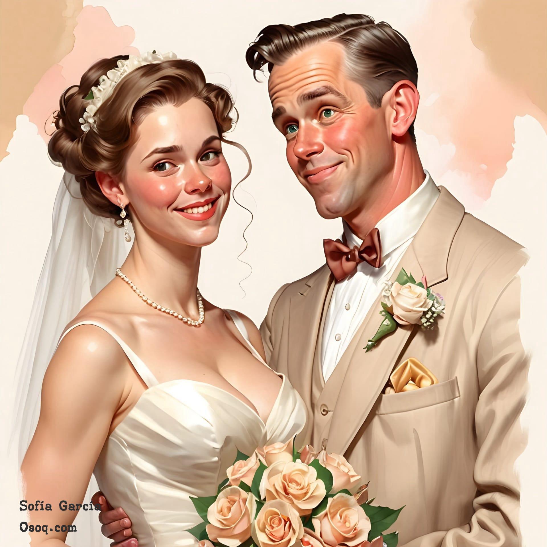 Funny wedding caricature 13