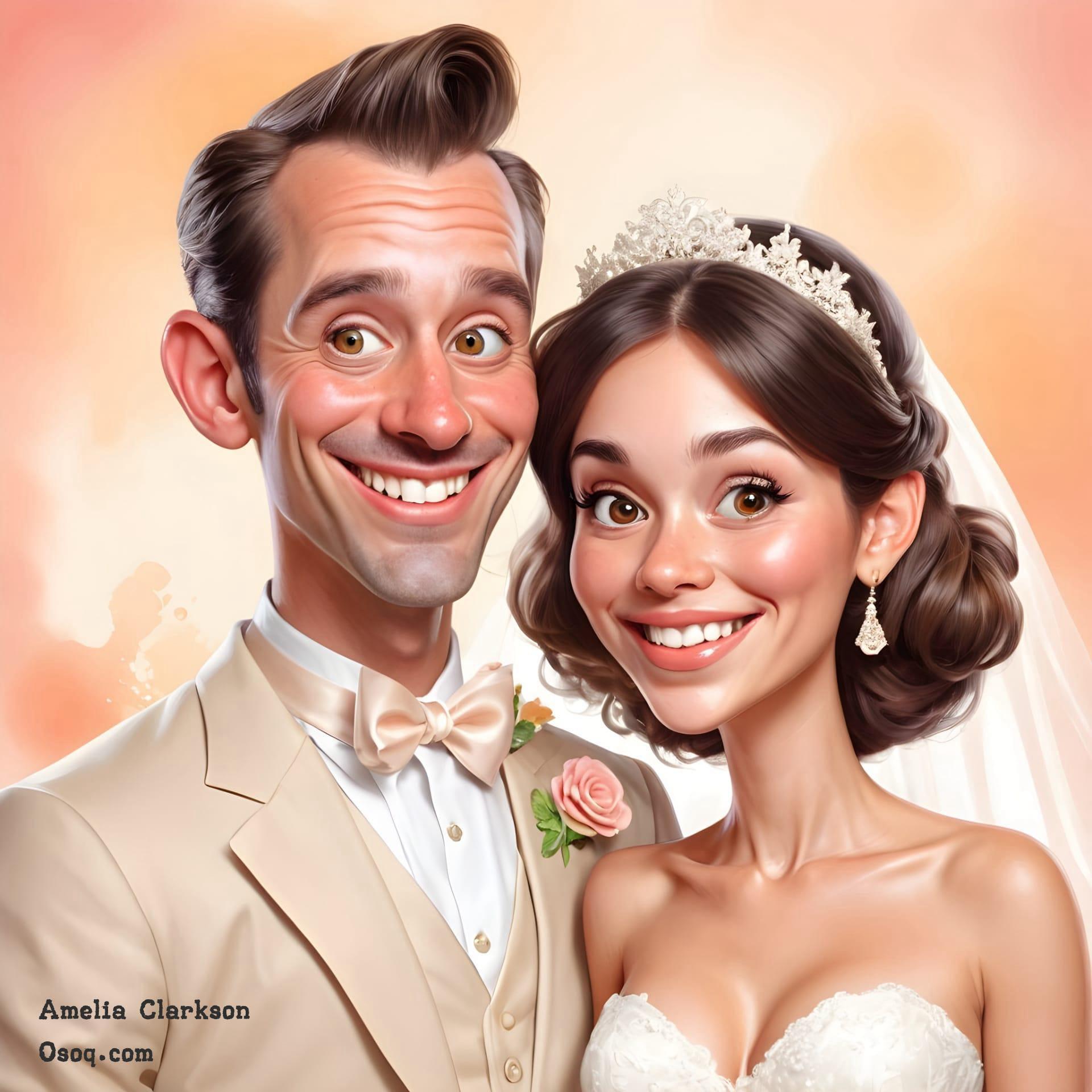 Funny wedding caricature 15