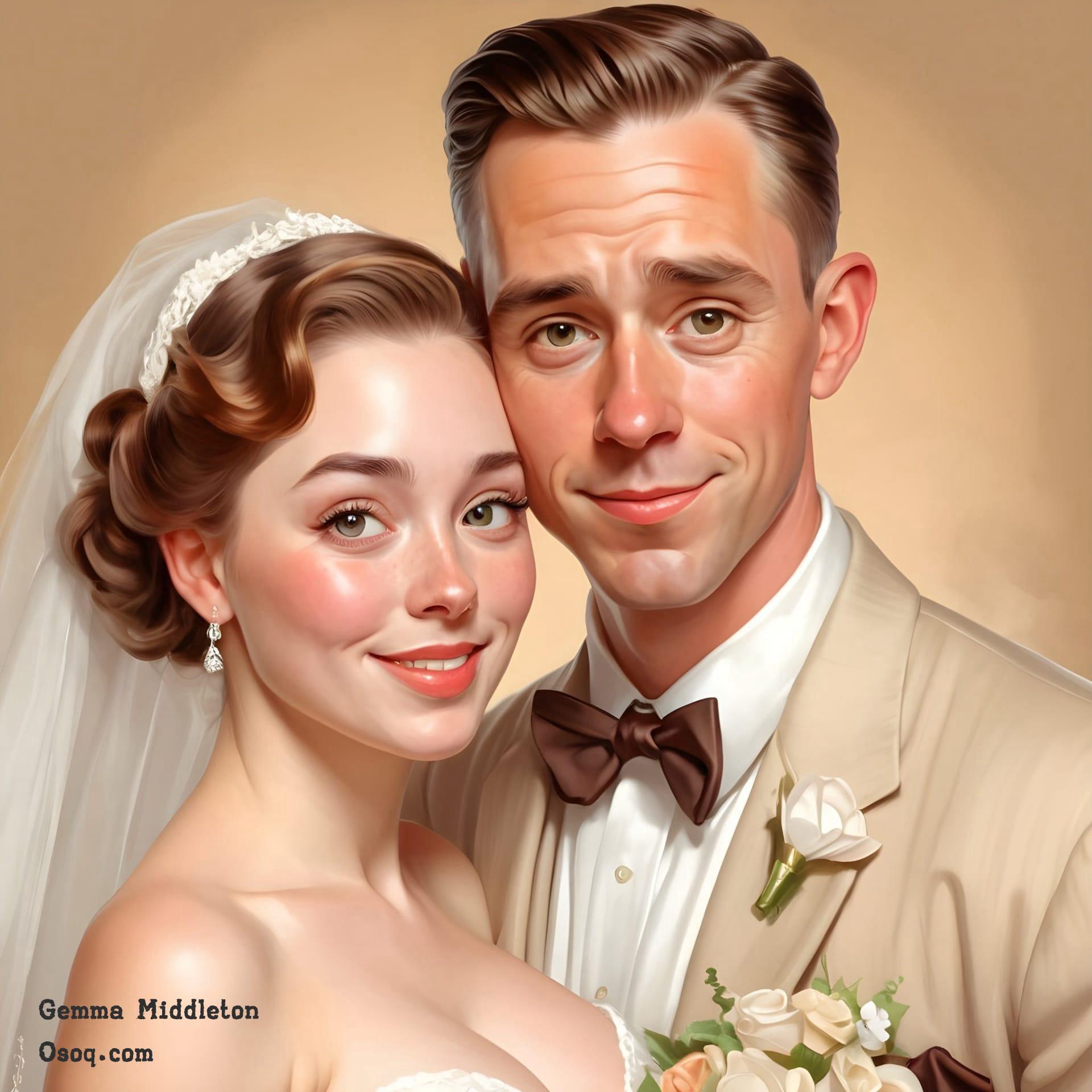 Funny wedding caricature 17