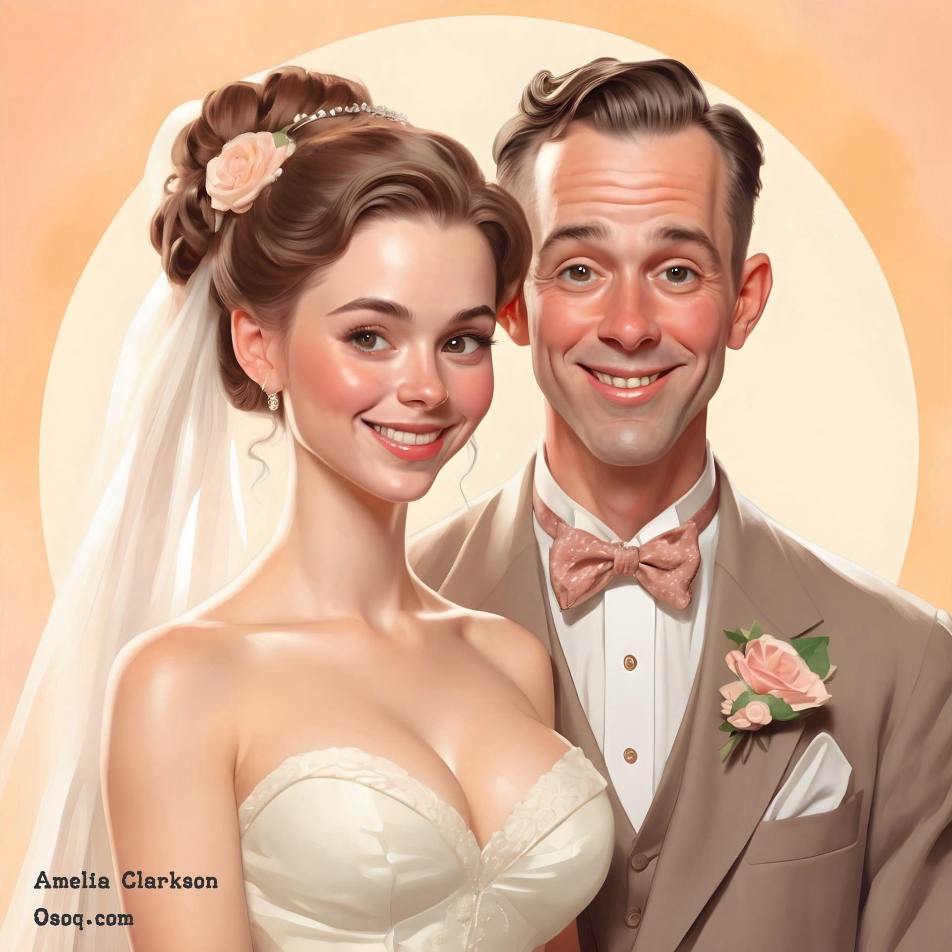 Funny wedding caricature 18