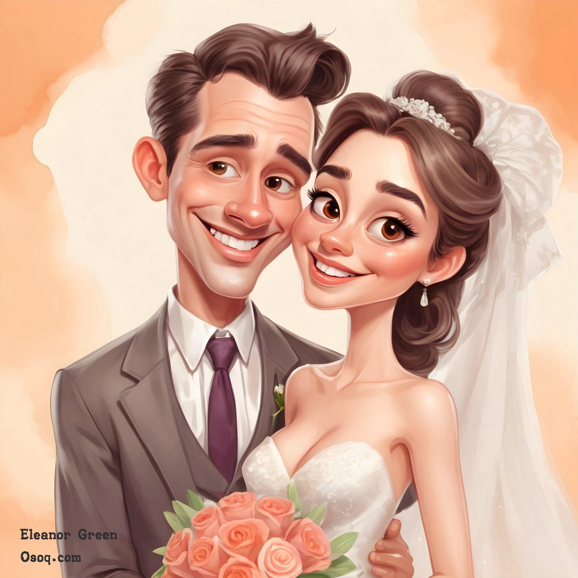 Funny wedding caricature 19