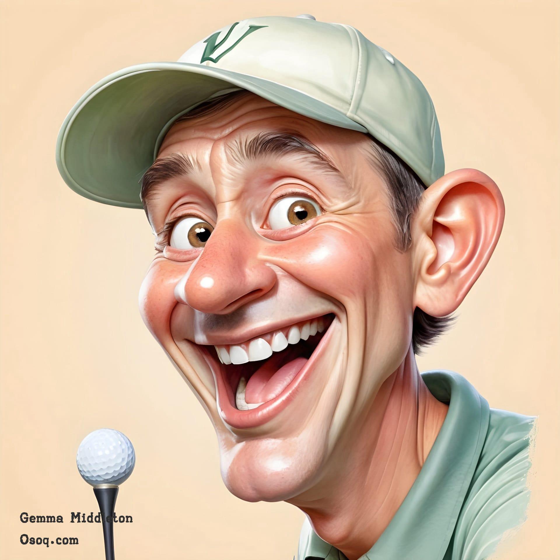 Golf caricature 07