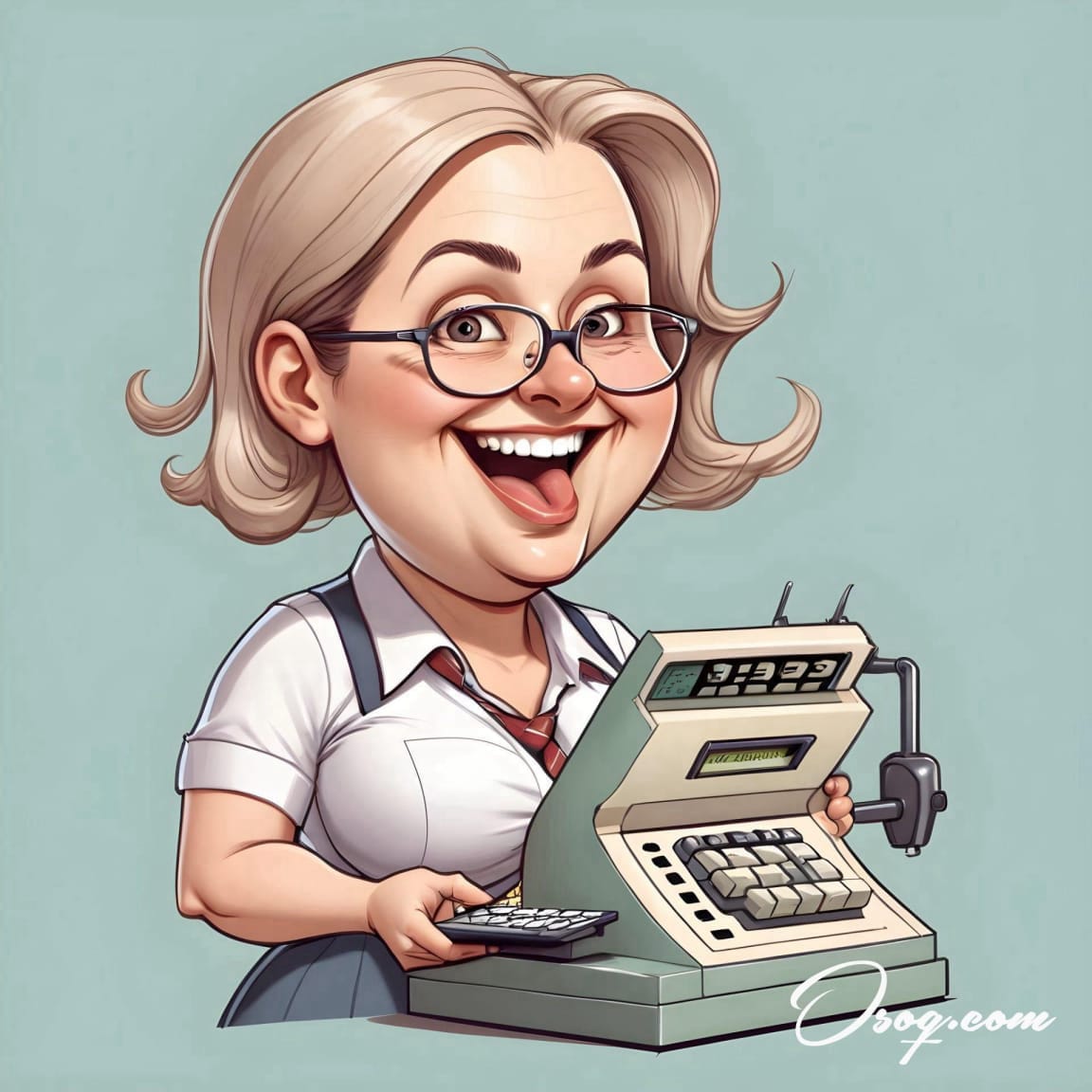 accountant caricature