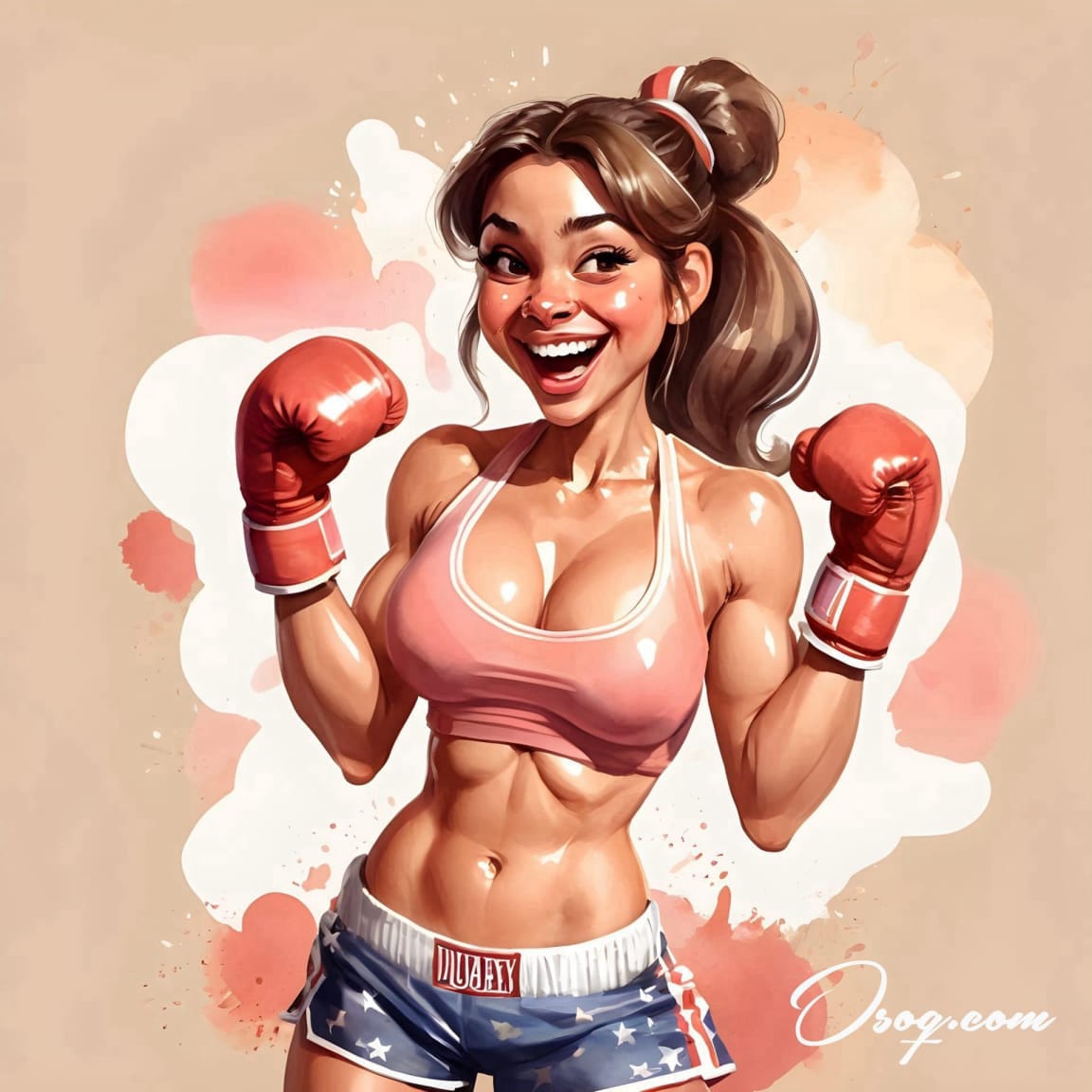 boxing caricature