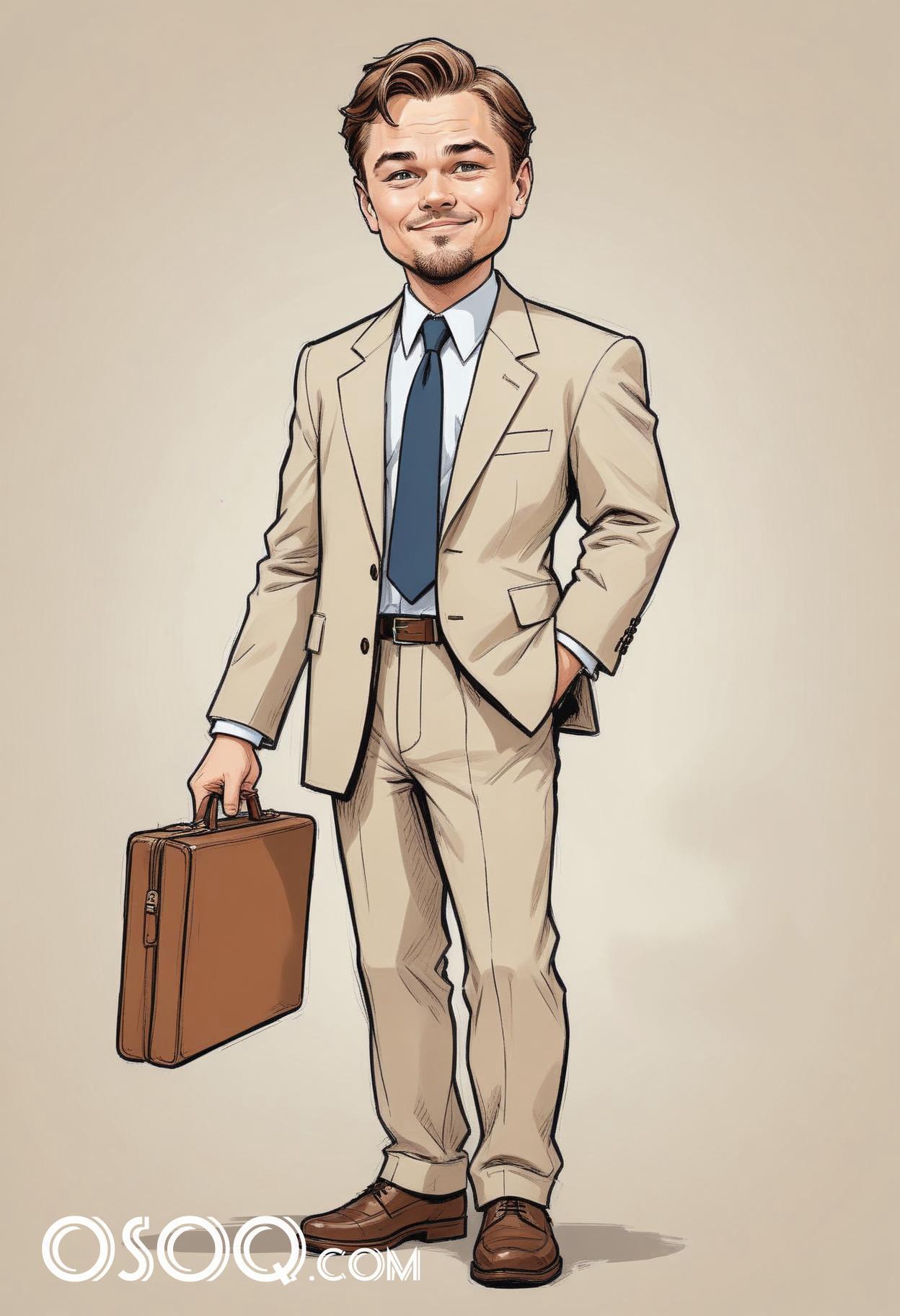 Leonardo dicaprio cartoon caricature drawing 11