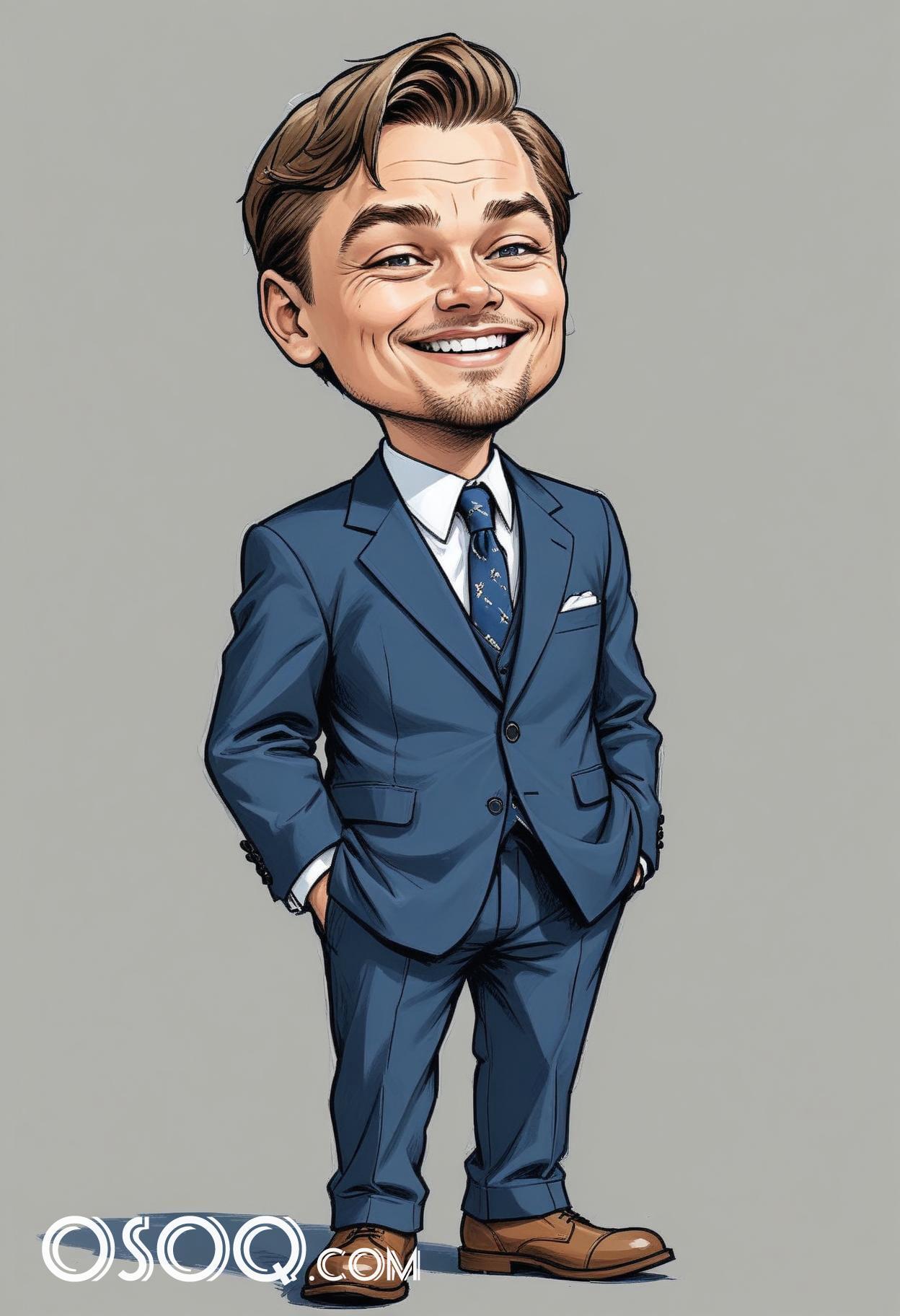 Leonardo dicaprio cartoon caricature drawing 12