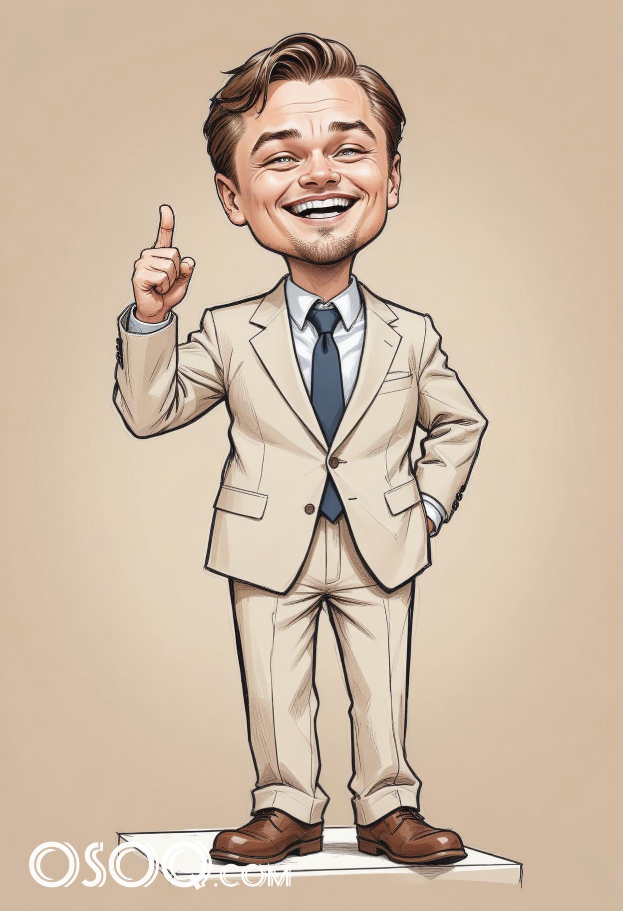 Leonardo dicaprio cartoon caricature drawing 13