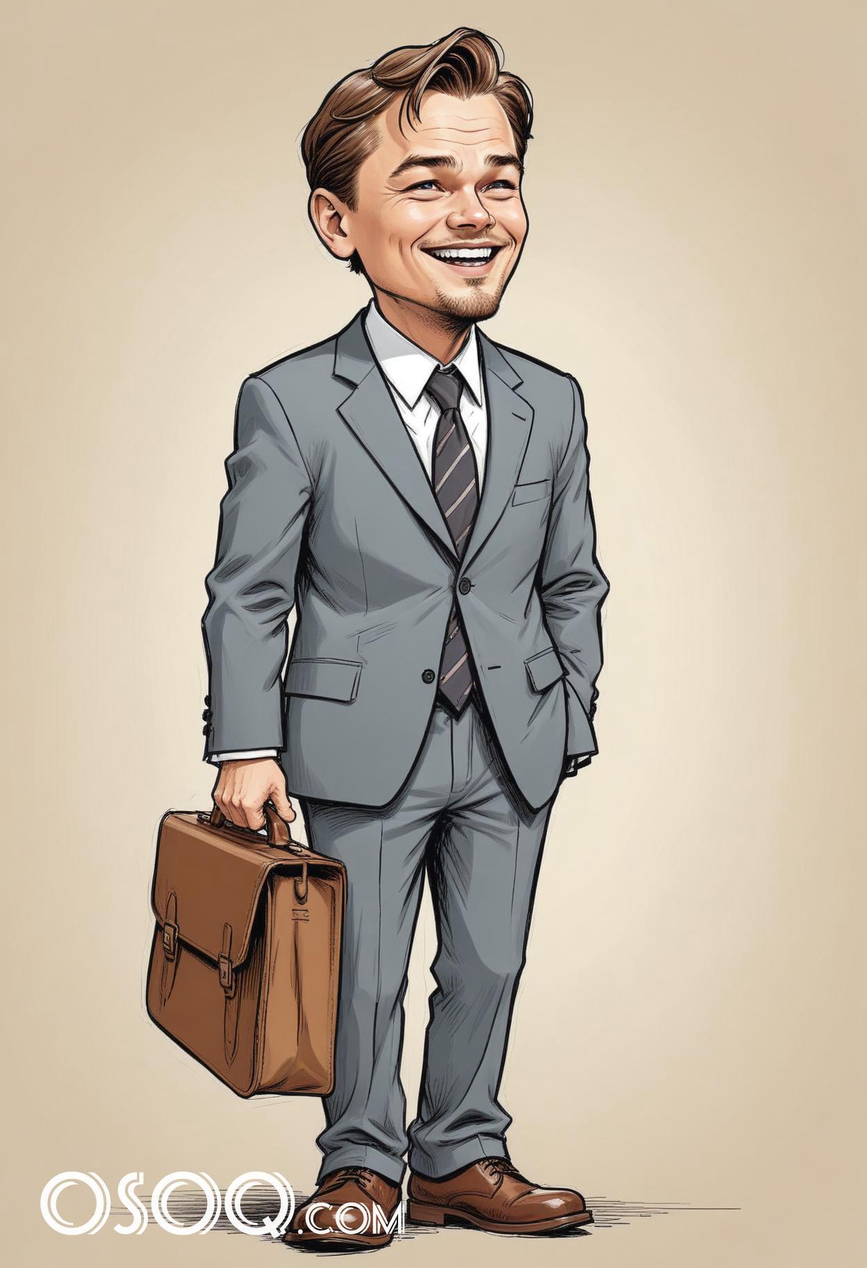 Leonardo dicaprio cartoon caricature drawing 14