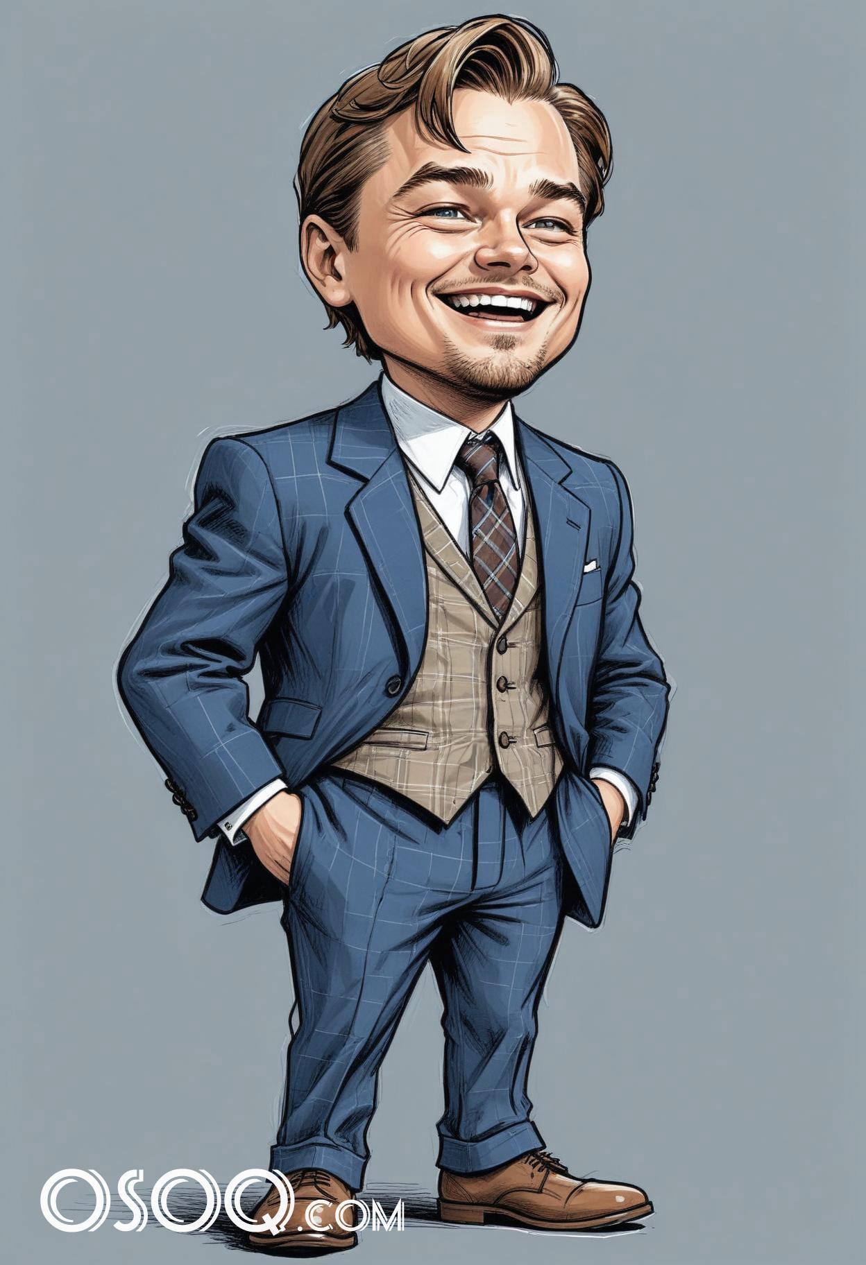 Leonardo dicaprio cartoon caricature drawing 16