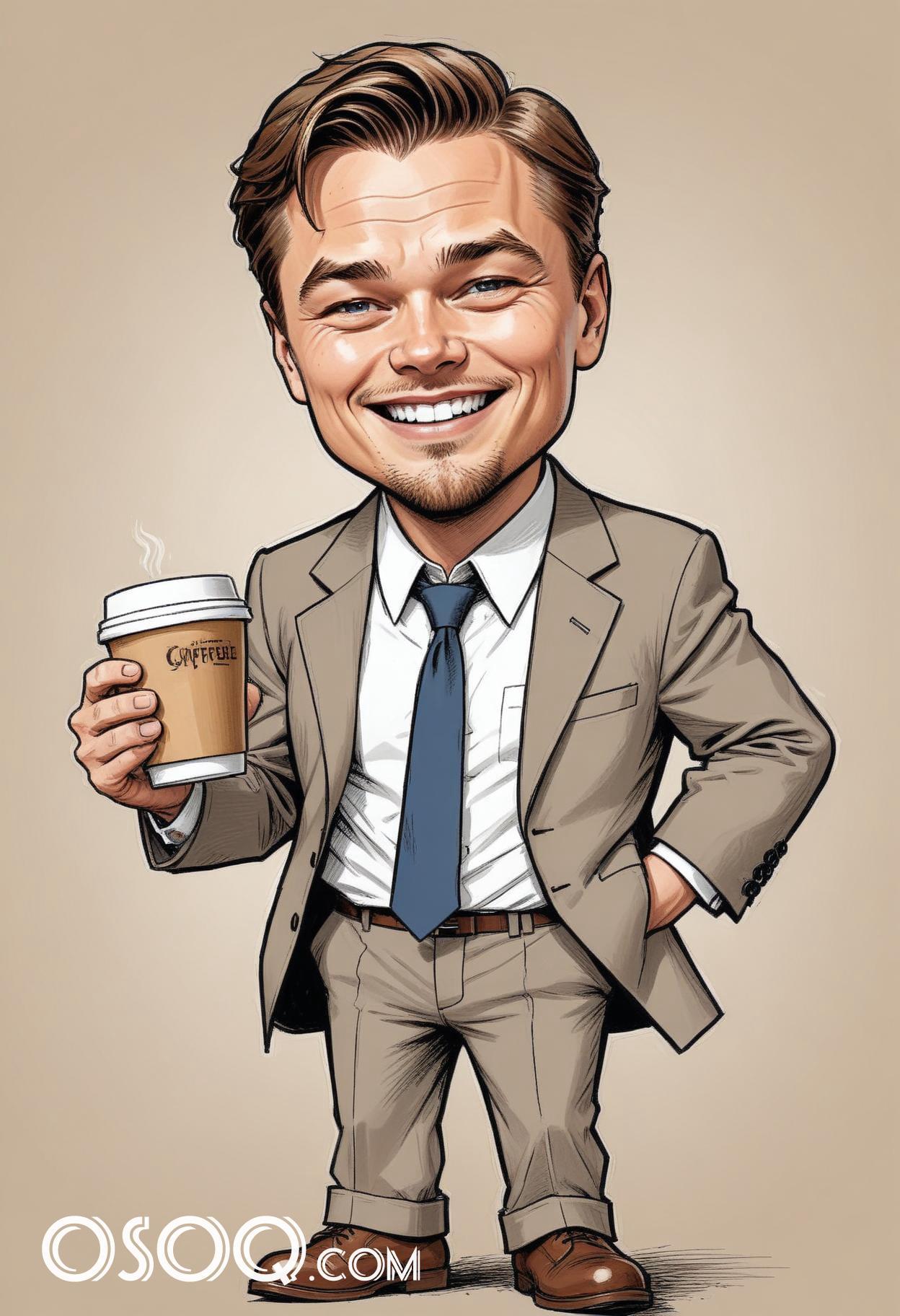 Leonardo dicaprio cartoon caricature drawing 17