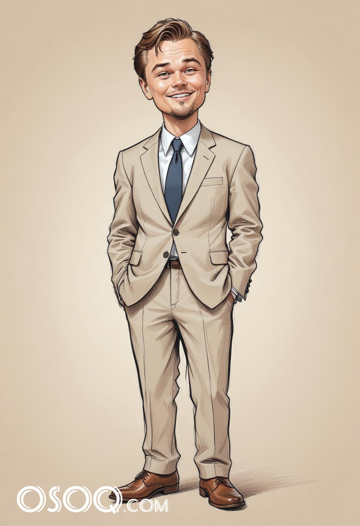 Leonardo dicaprio cartoon caricature drawing 18