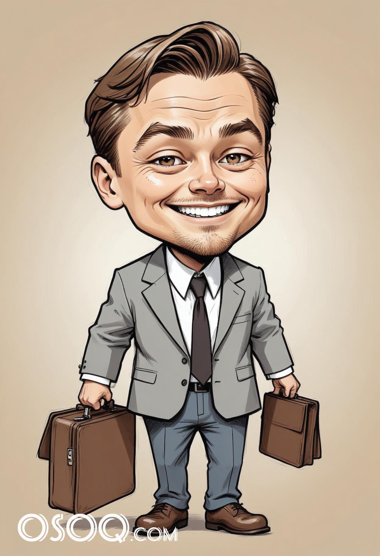 Leonardo dicaprio cartoon caricature drawing 19