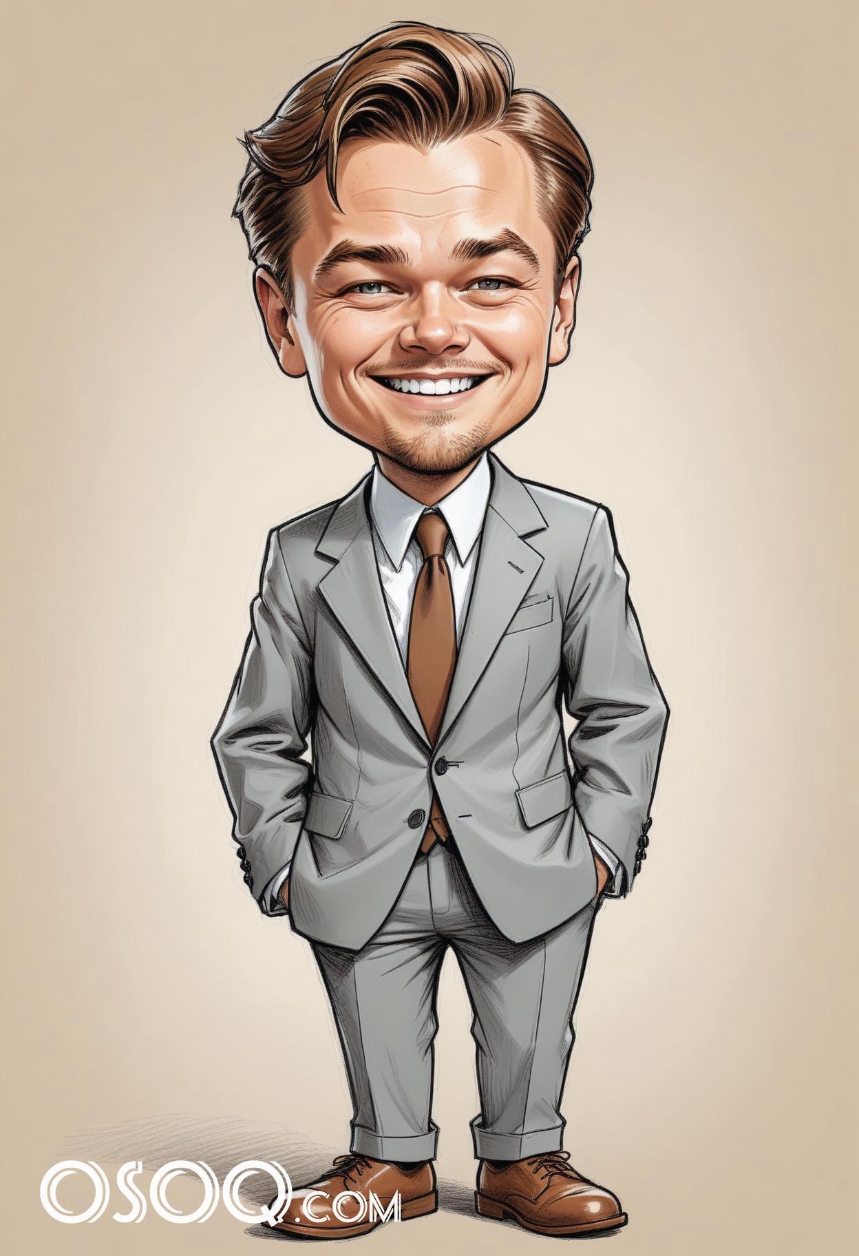 Leonardo dicaprio cartoon caricature drawing 20