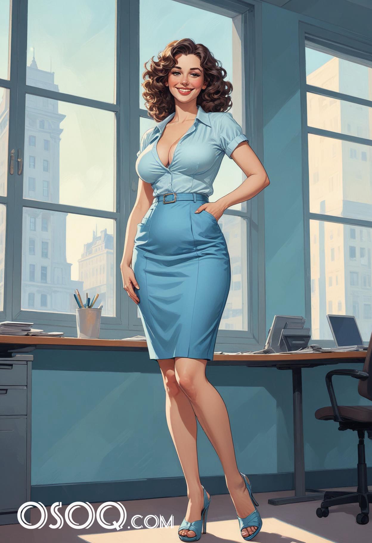 Office cartoon caricature drawing 20