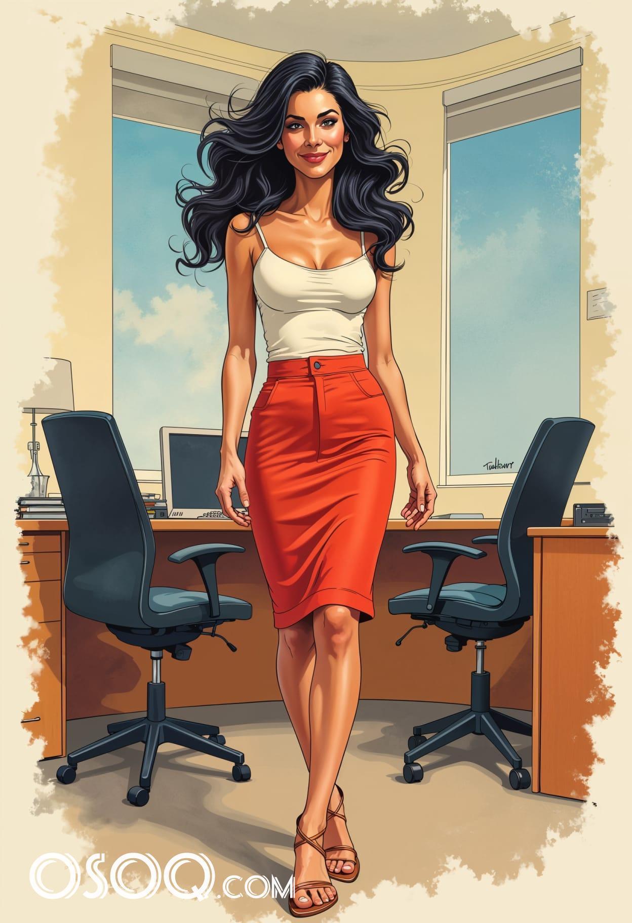 Office cartoon caricature drawings 06