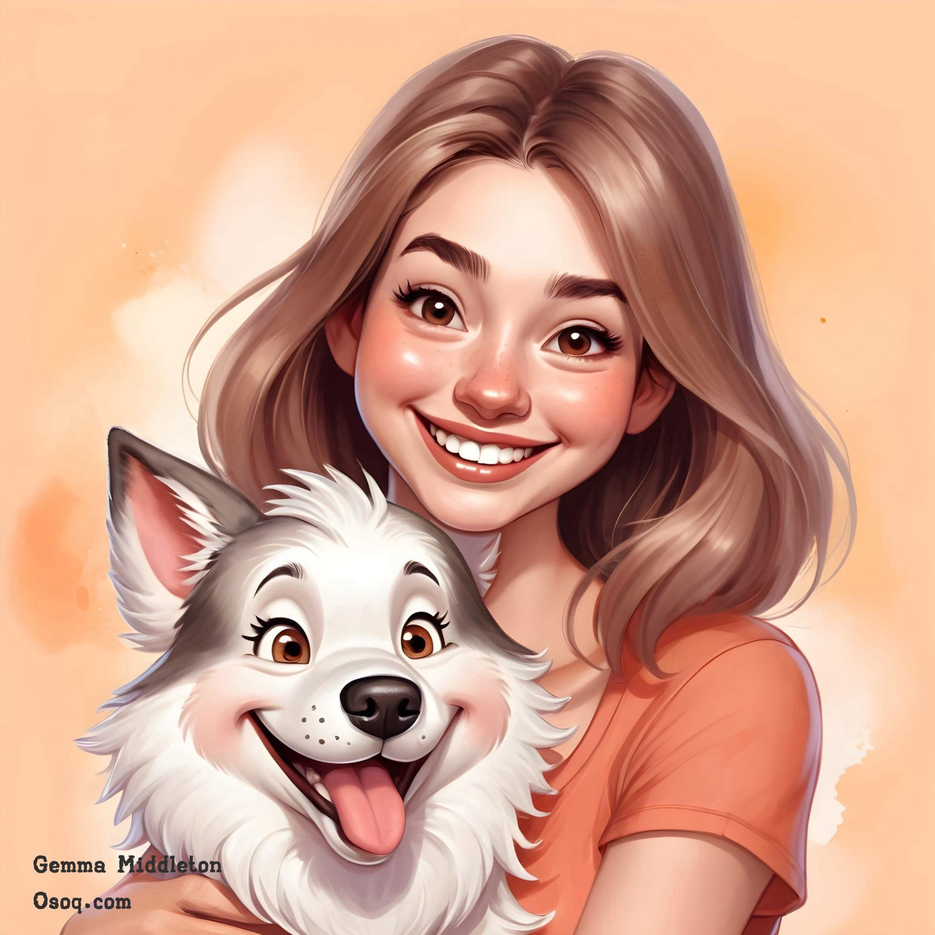 Pet cartoon portraits 16