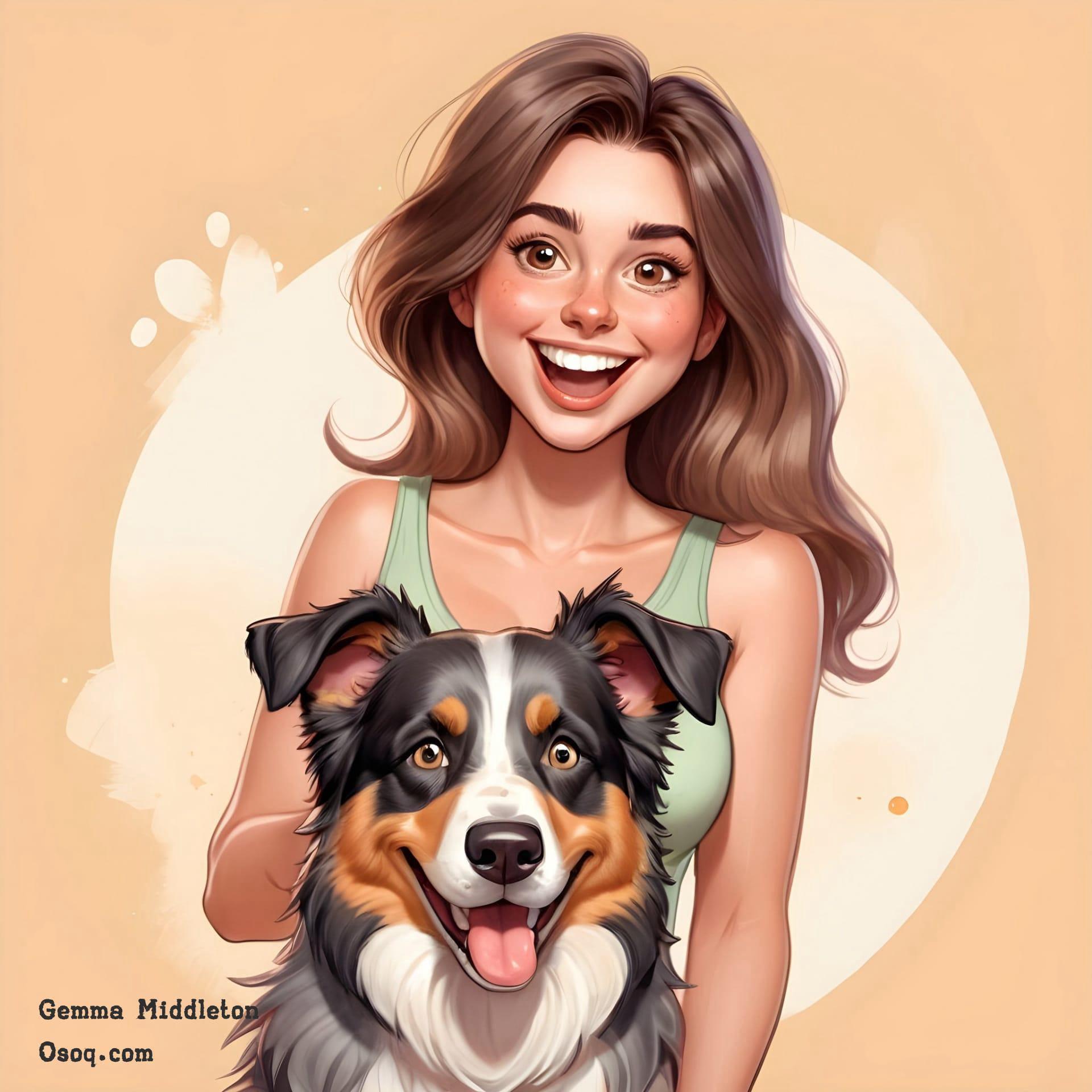 Pet cartoon portraits 17