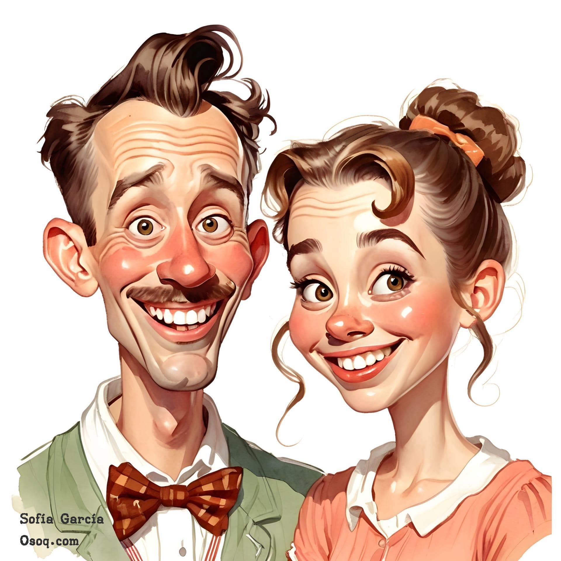 Sweet couple caricature 02