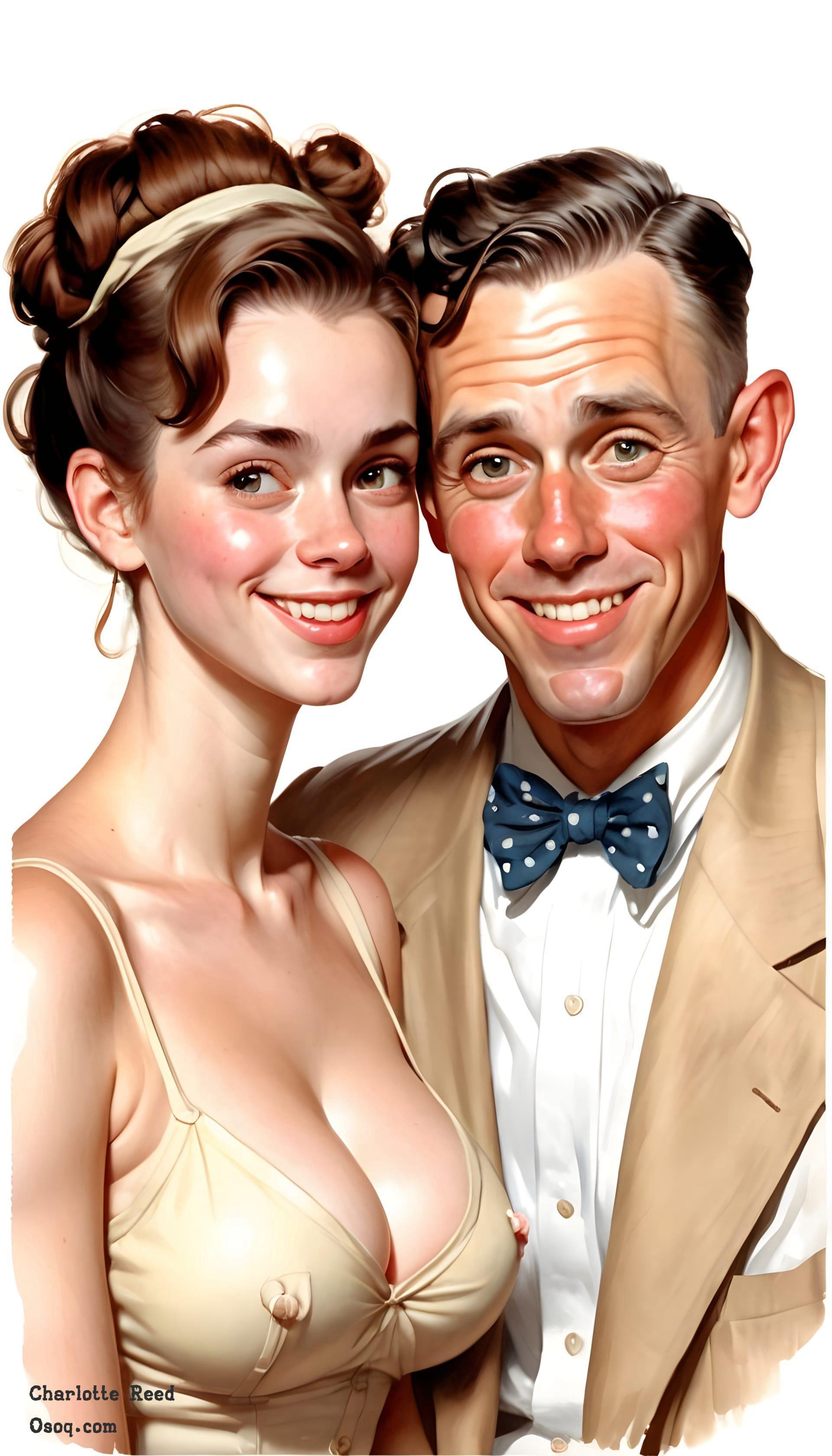 Sweet couple caricature 15