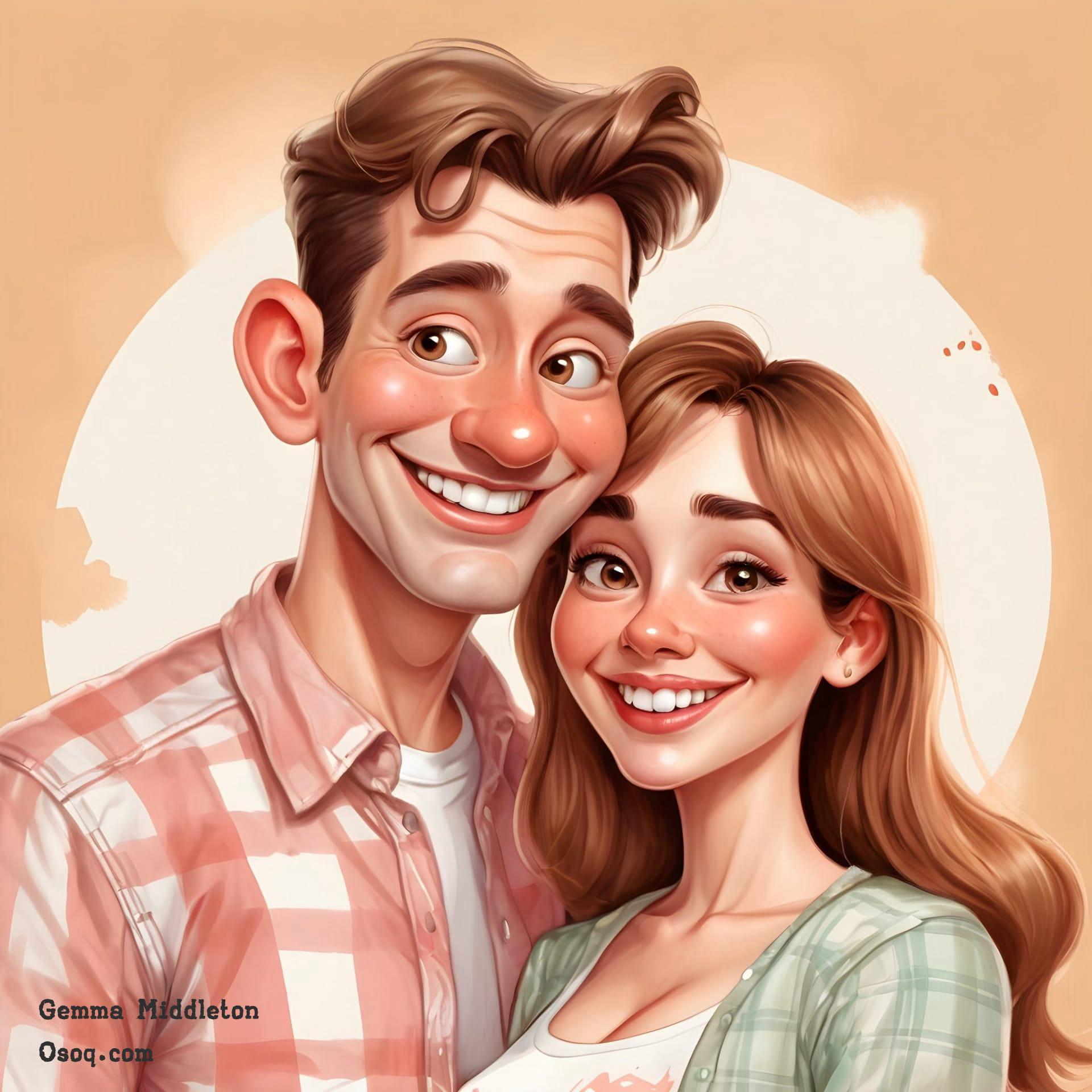 Wedding anniversary caricature 02