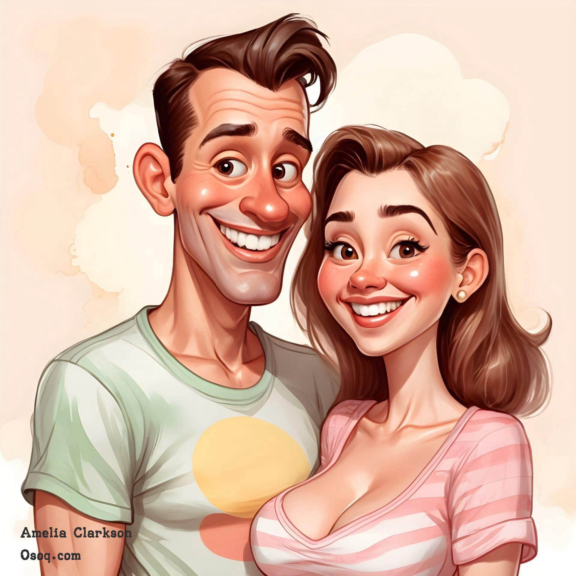 Wedding anniversary caricature 03