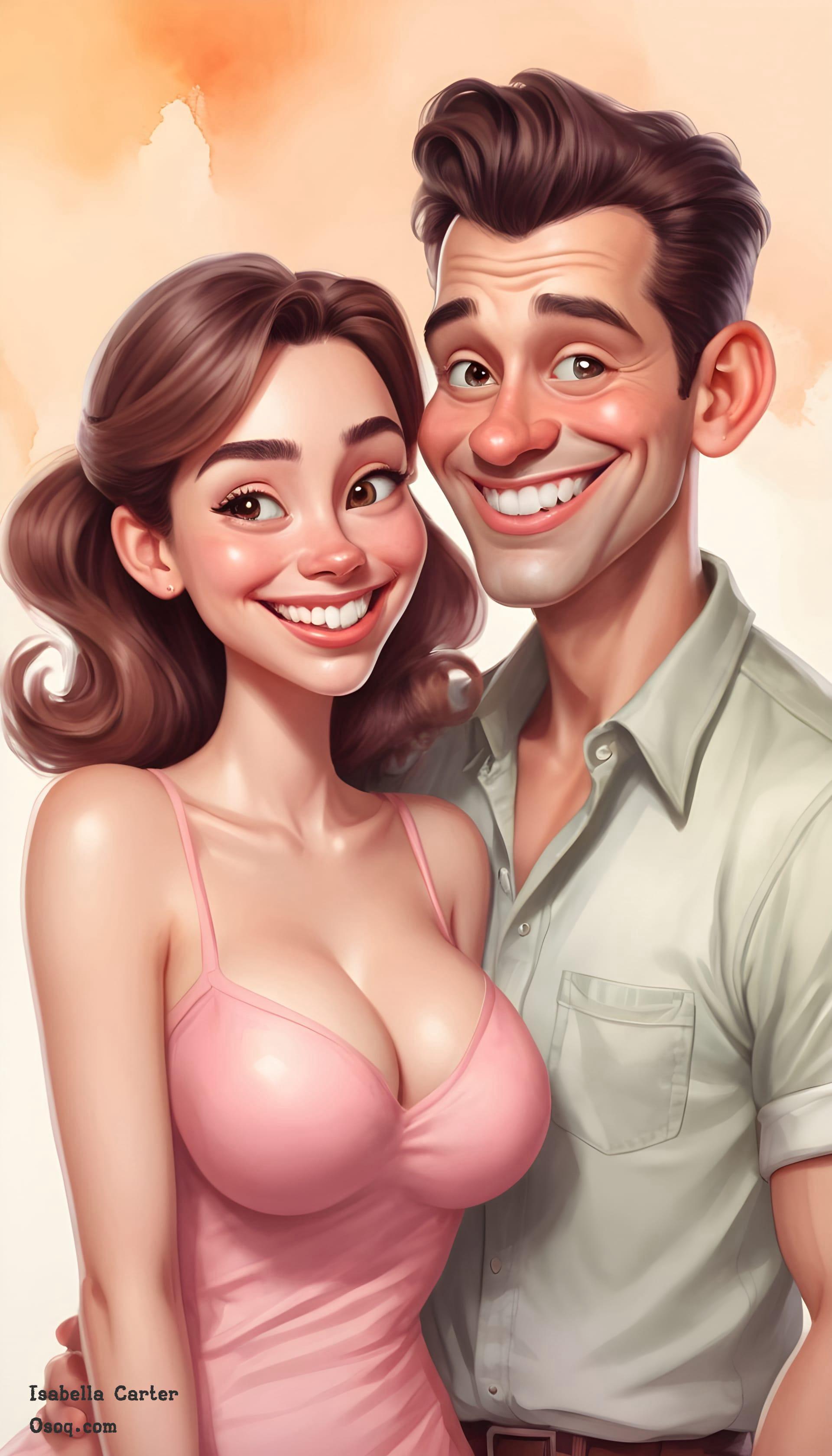 Wedding anniversary caricature 08