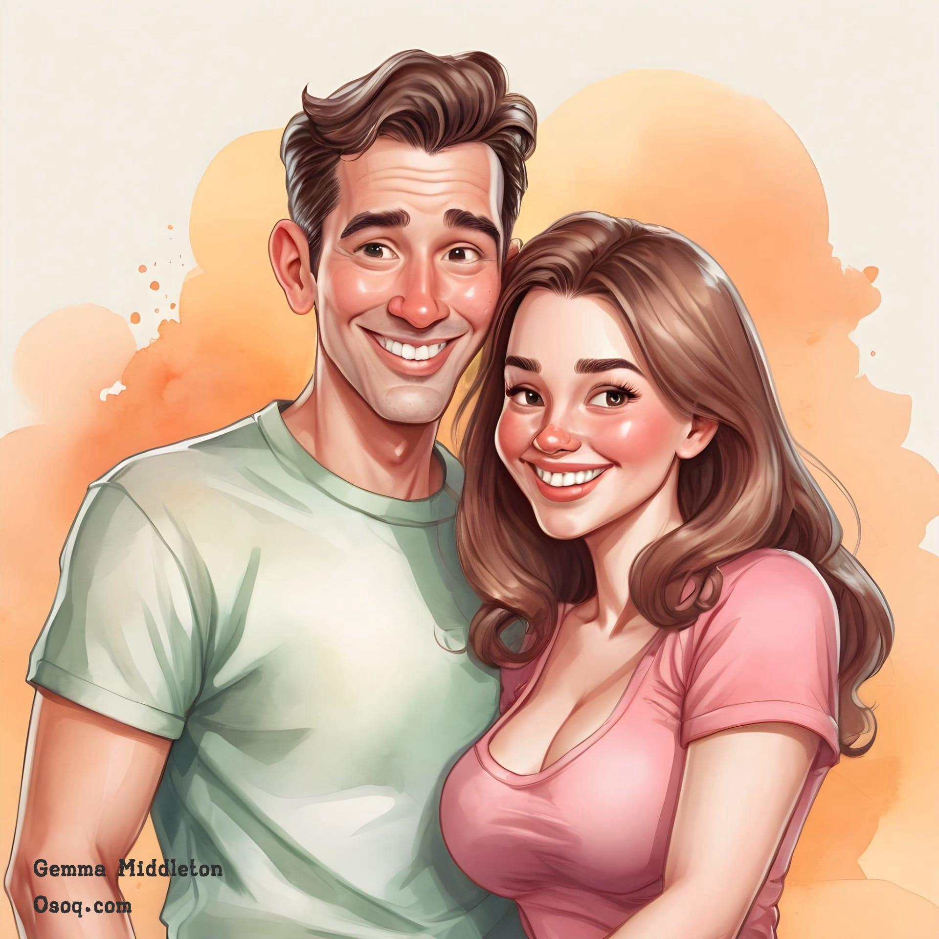 Wedding anniversary caricature 16