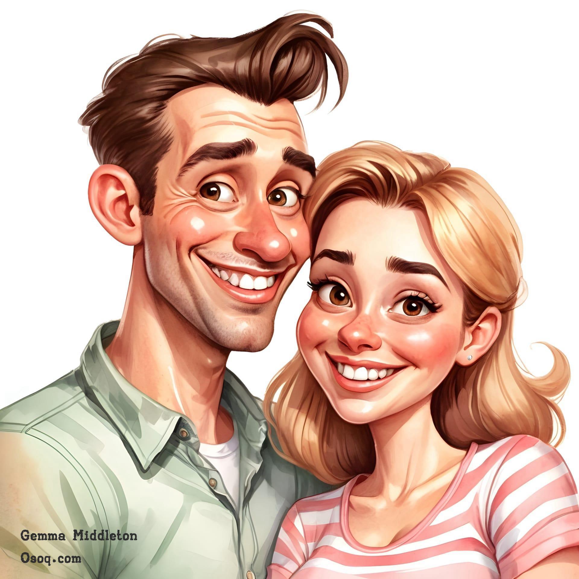 Wedding anniversary caricature 17