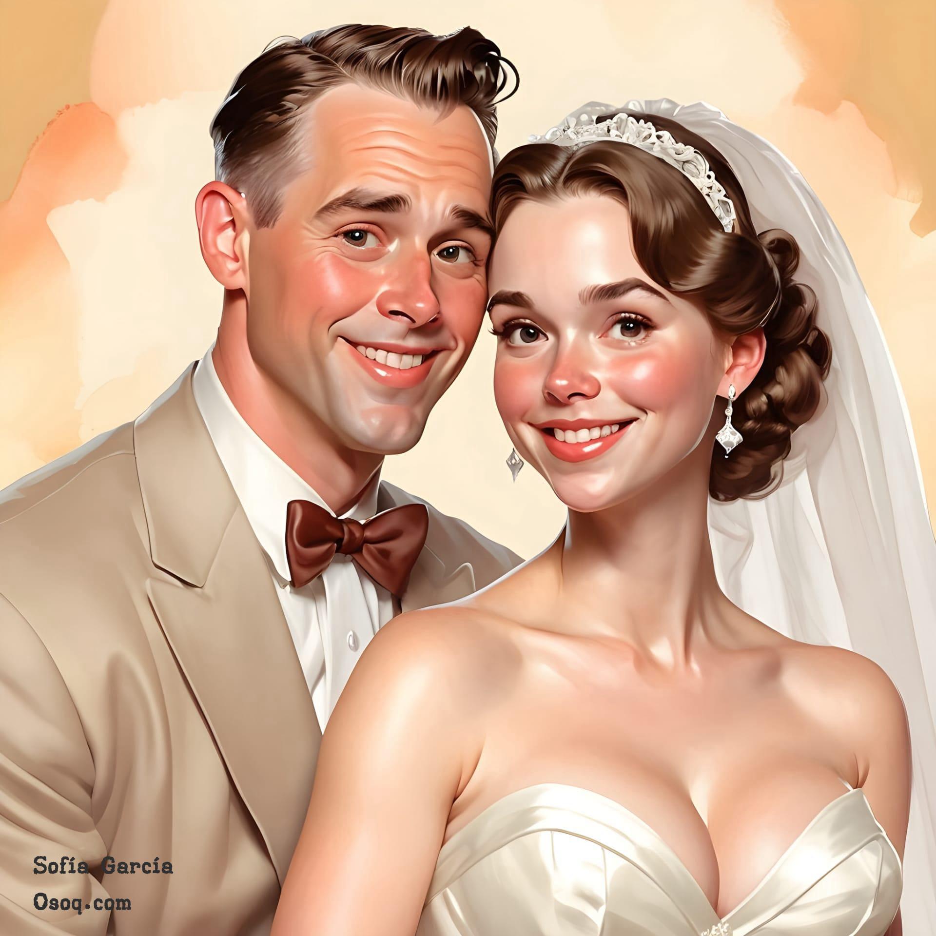 Wedding caricature online 02