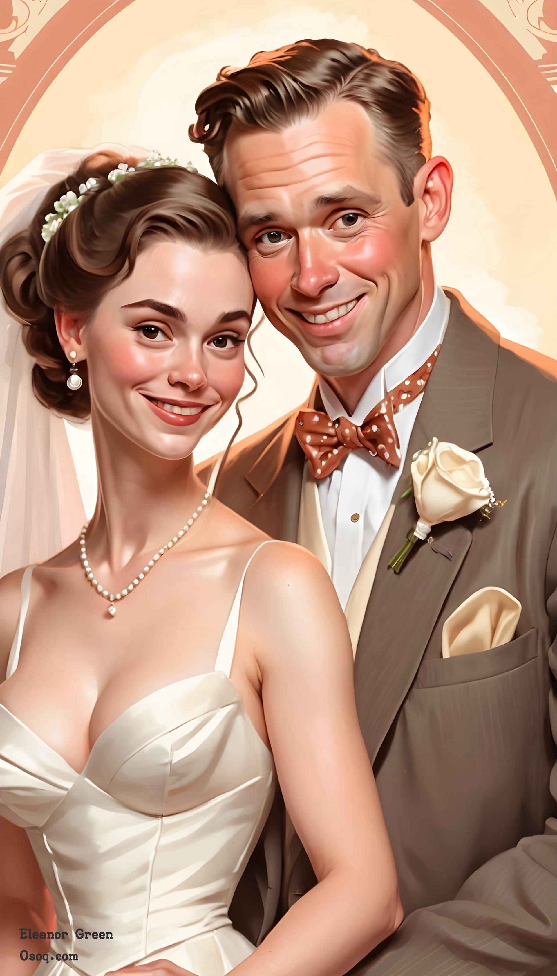 Wedding caricature online 09