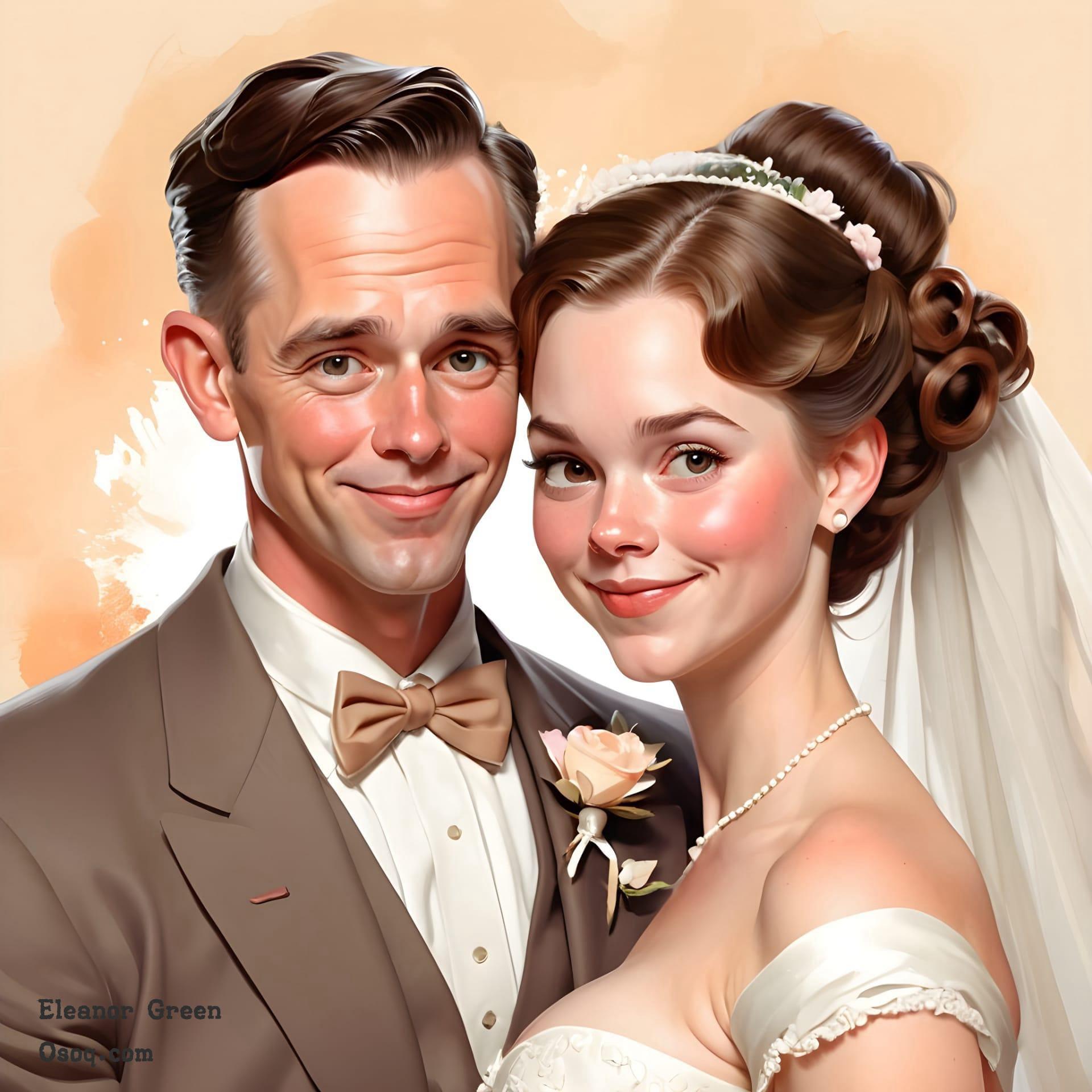 Wedding caricature online 10