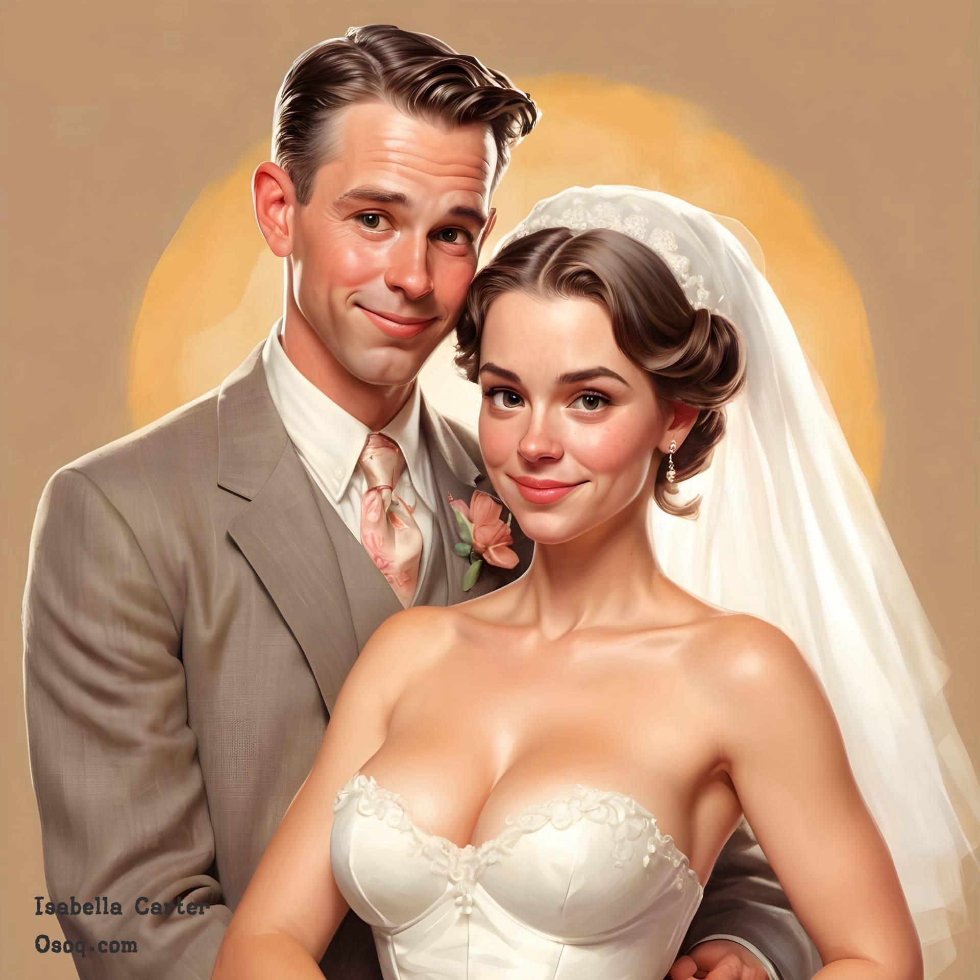 Wedding caricature online 13