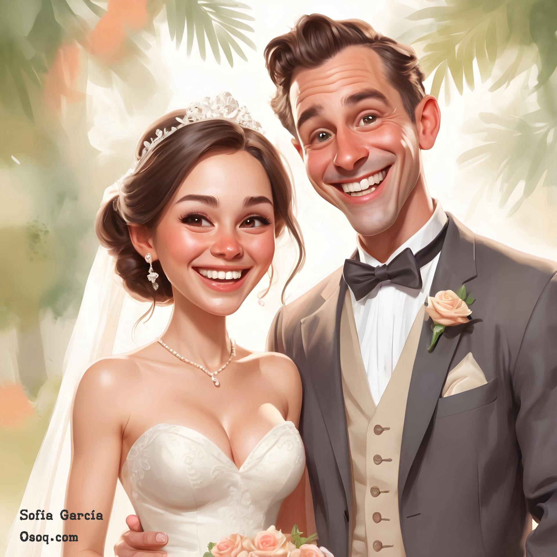 Wedding caricature online 17